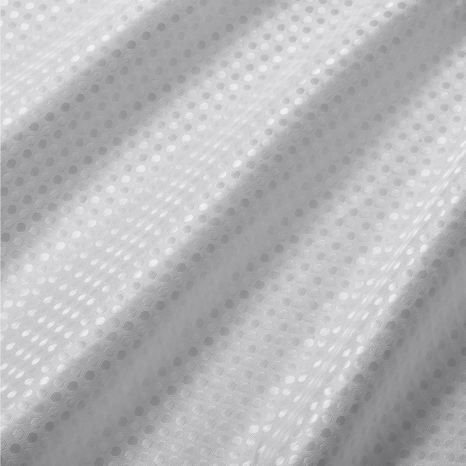 Detalle de Rideau de Douche Amazon Basics en Polyester – Style Moderne, 183 x 183 cm, Blanc