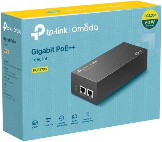 Detalle 2 de TP-Link PoE170S PoE++ injector 60W