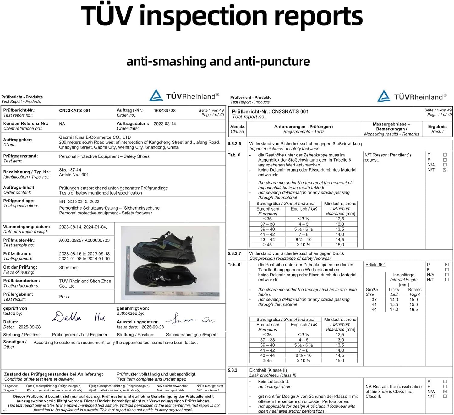 Thumbnail 4 de Annvia Safety Shoes for Women and Men: Breathable Steel Toe Cap Trainers with Anti-Piercing Kevlar