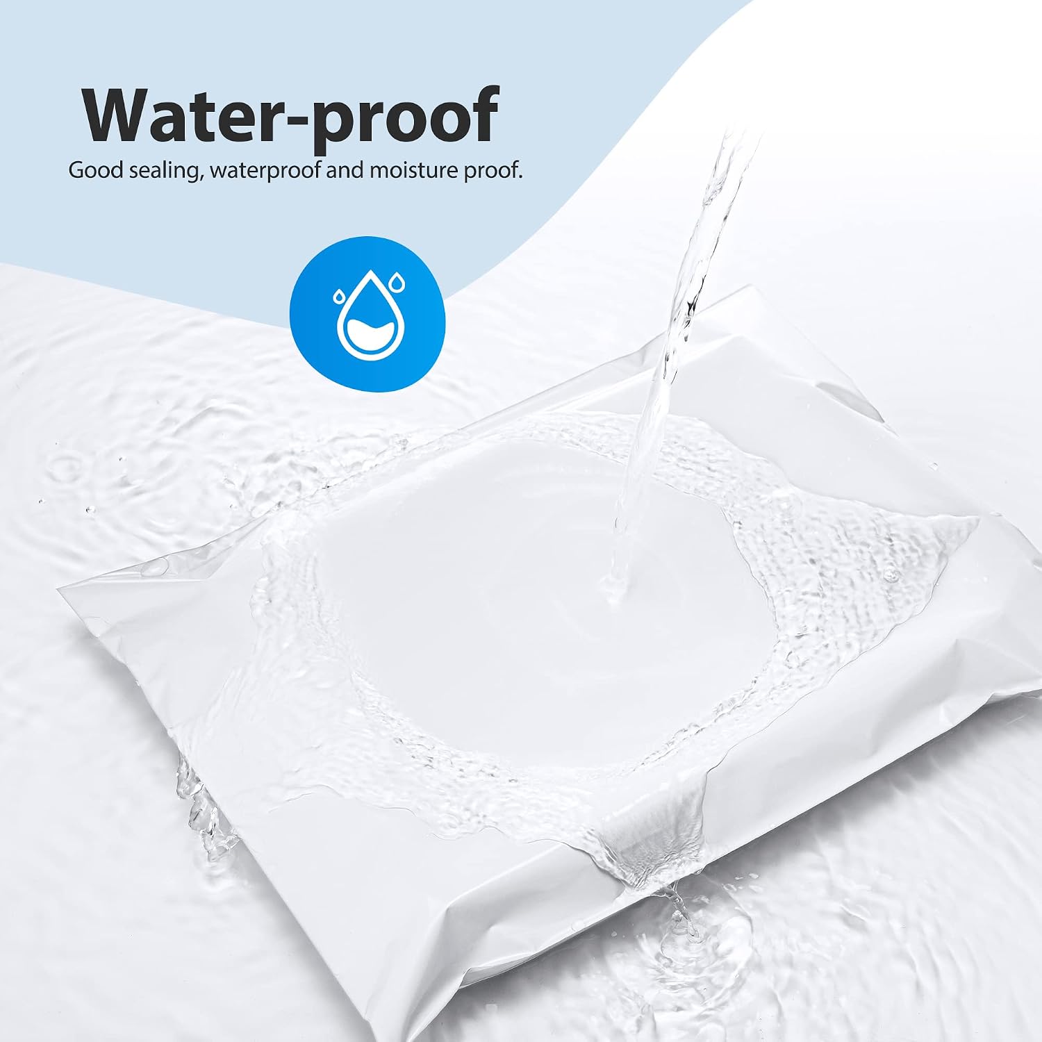 Thumbnail 3 de Fuxury 12x15.5-Inch Poly Mailers, White Self-Seal Bags, 1,000-Pack
