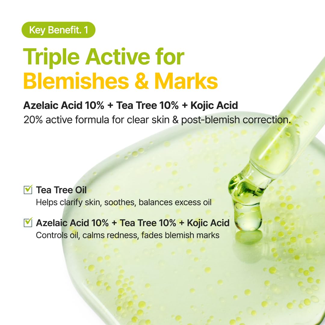 Detalle de PURITO Azelainsäure 10% & Kojic Acid Teebaum Serum – 30 ml
