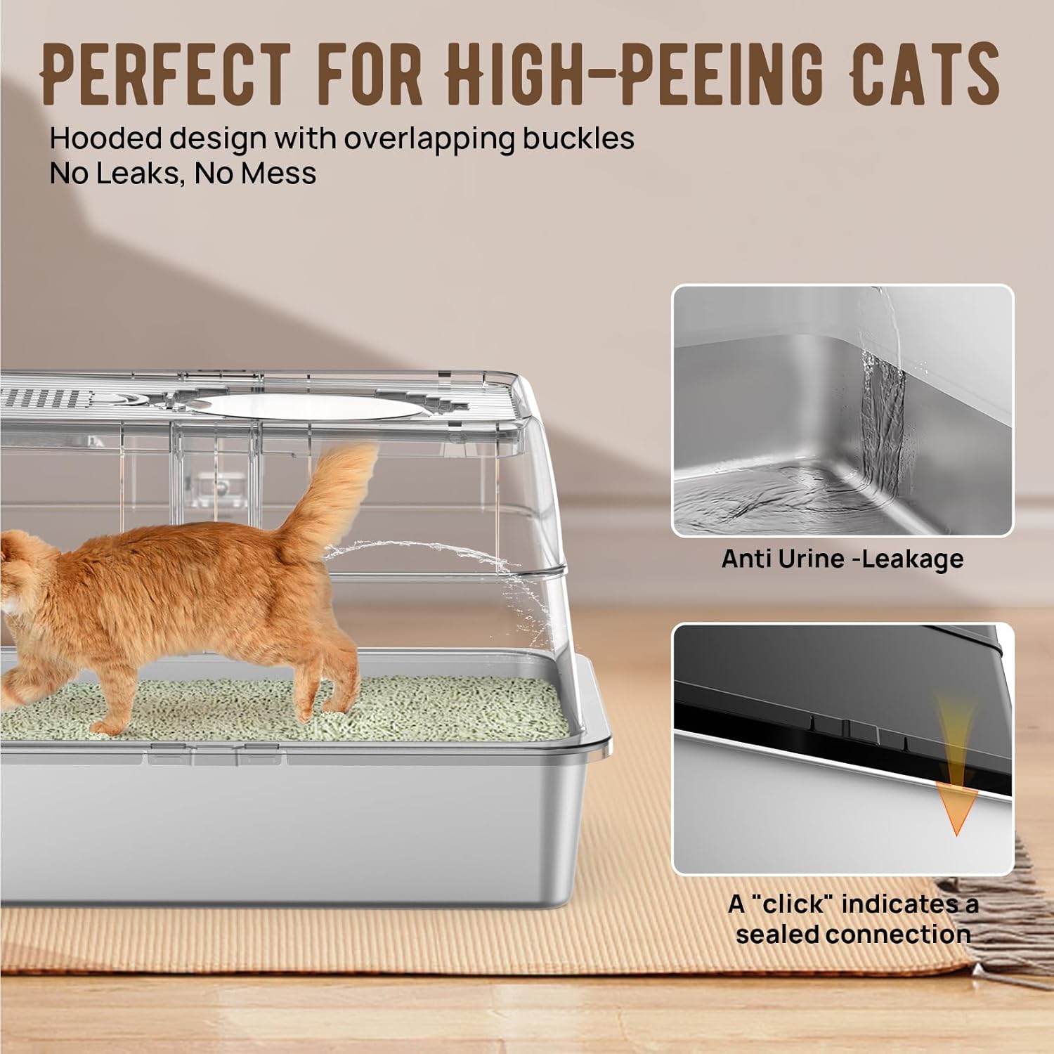 Detalle de BEST JAJA XXL Katzentoilette Edelstahl 35 L
