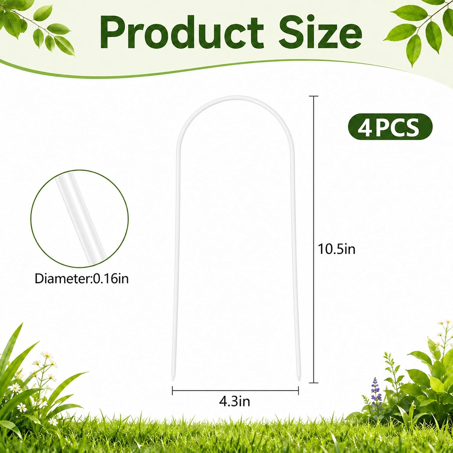 Thumbnail 1 de RUBII RUB-White-U-Downspout-Bracket-4Pcs U-Shaped Anchors for 4-Inch Downspouts