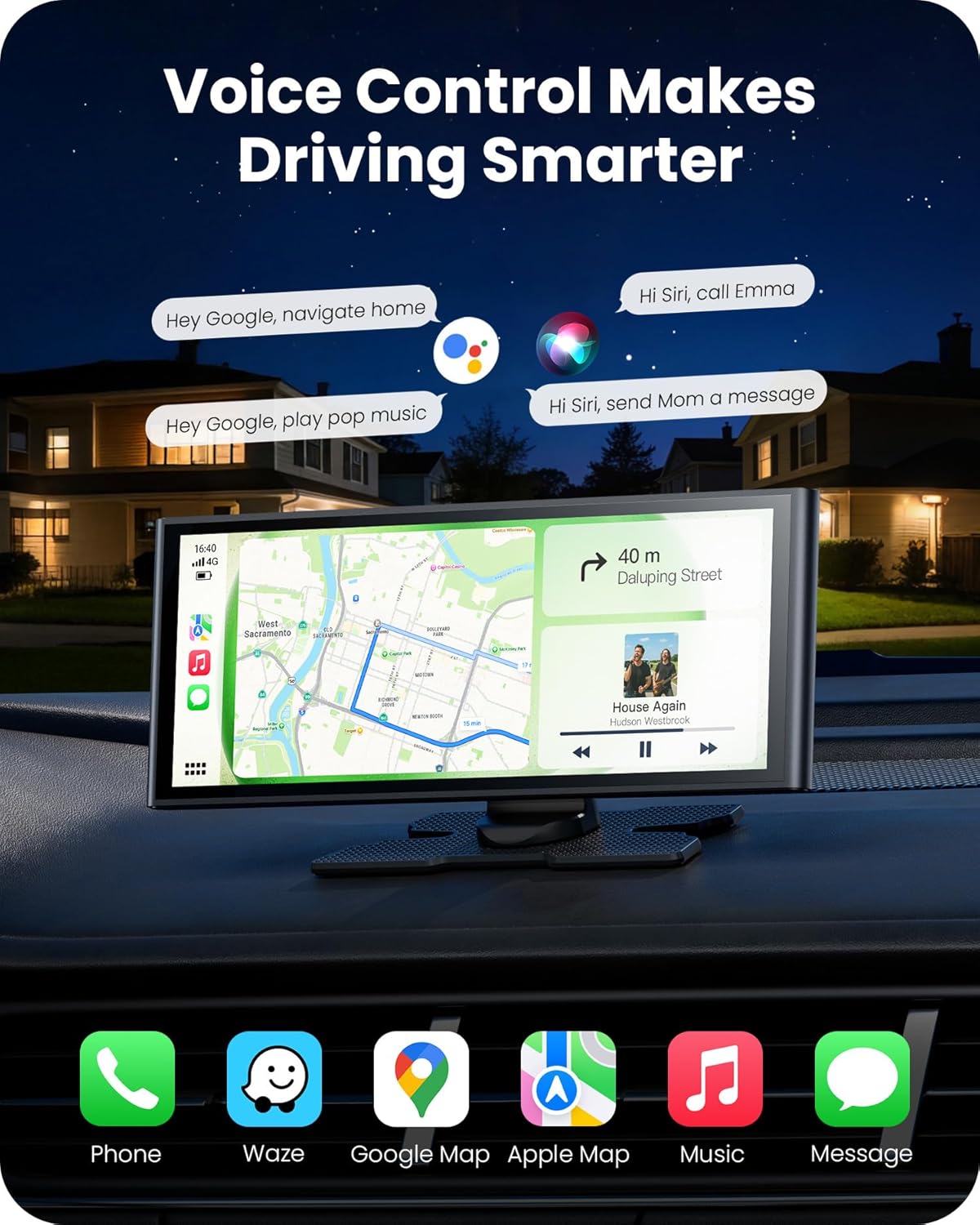 Thumbnail 2 de AVAETT 9.26" Wireless CarPlay Screen: Portable Car Tablet with Backup Camera & OTA Updates