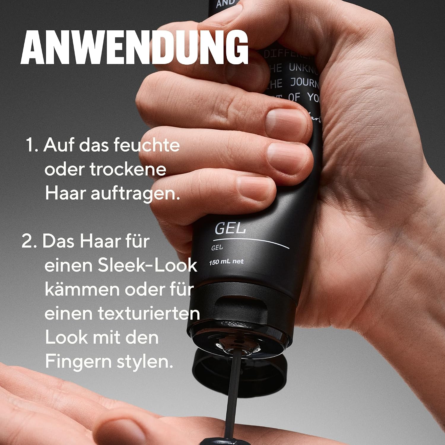 Detalle de STMNT STATEMENT GEL 150 ml – starker Halt, halbmattes Finish, mit Holzkohle