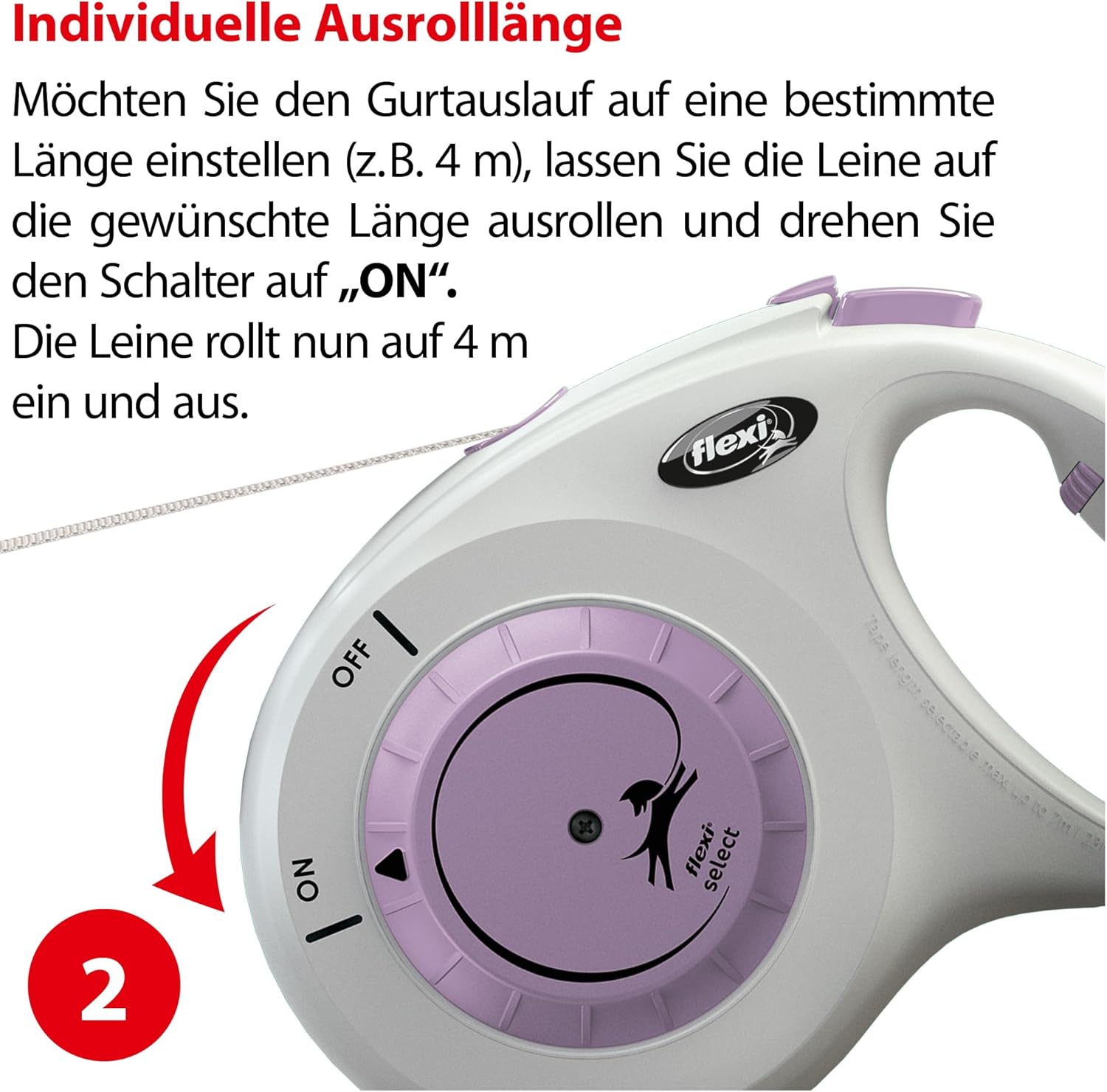 Thumbnail 4 de flexi Select M Gurt 0-7 m Roll-Leine für Hunde bis 25 kg