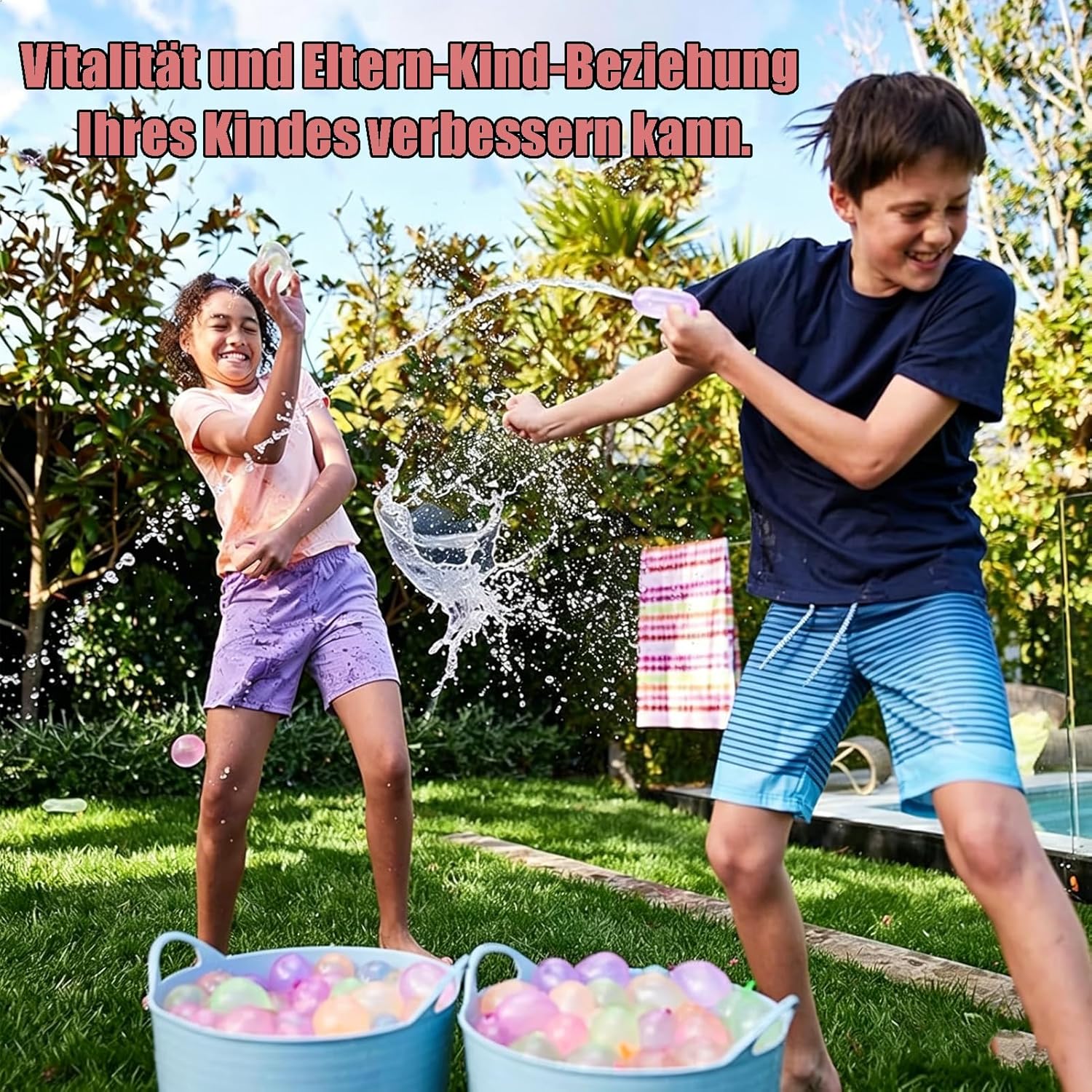 Detalle 2 de WENXUKHV 666 PCS Water Balloons – Easy Fill Self-Sealing, 10‑Second Rapid-Fill