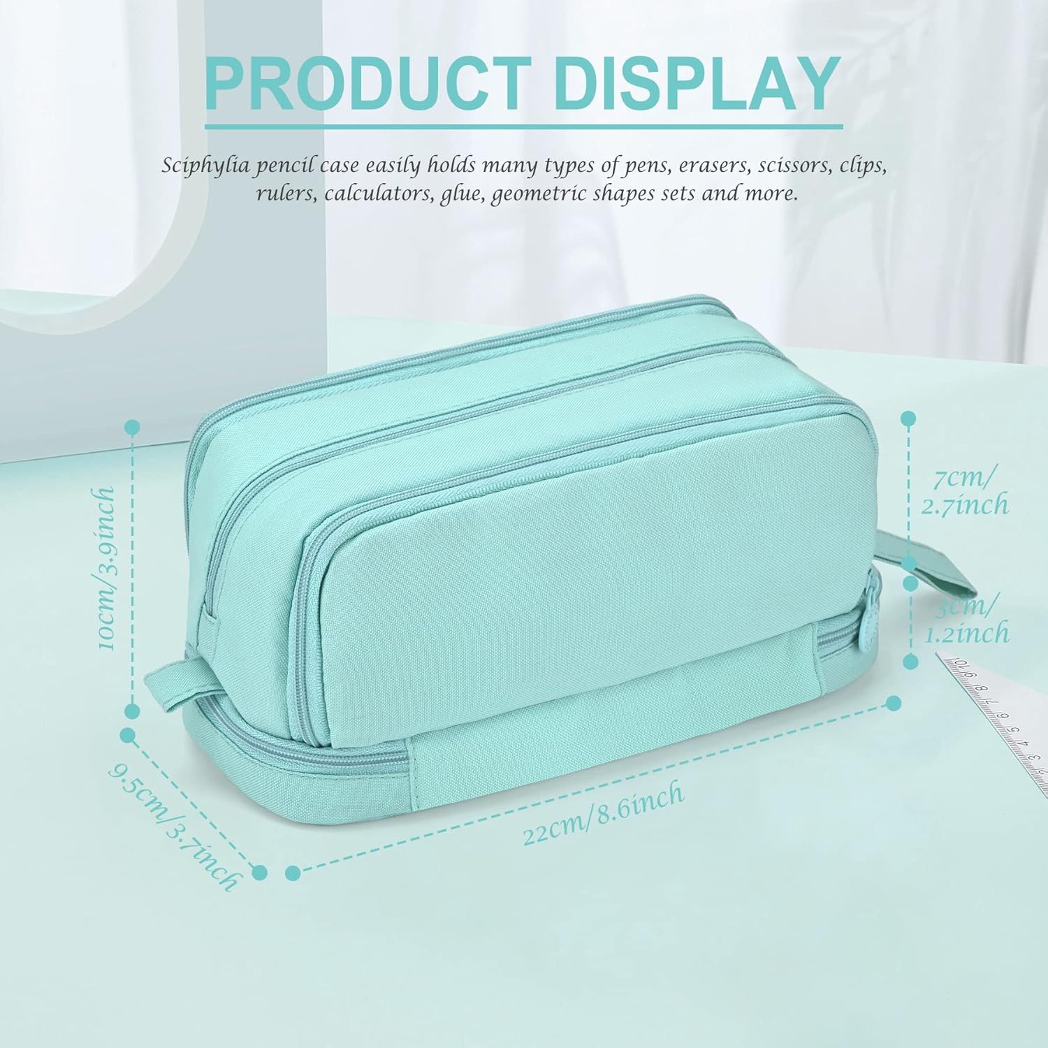 Thumbnail 1 de Astuccio Sciphylia grande con 4 scomparti e tessuto lavabile, per bambini e ragazzi