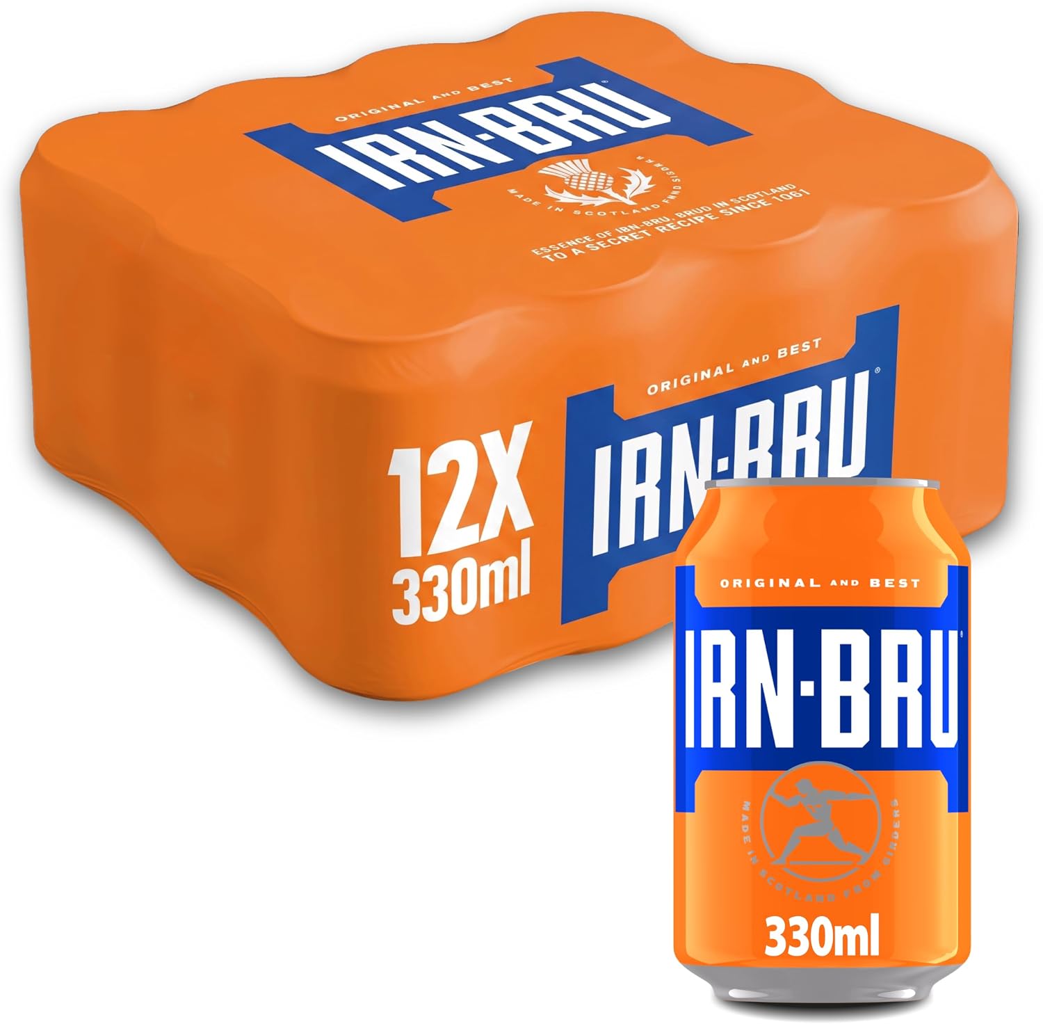 Thumbnail 6 de IRN-BRU Zero Carbonated Soft Drink – 24 Pack (330ml Cans)