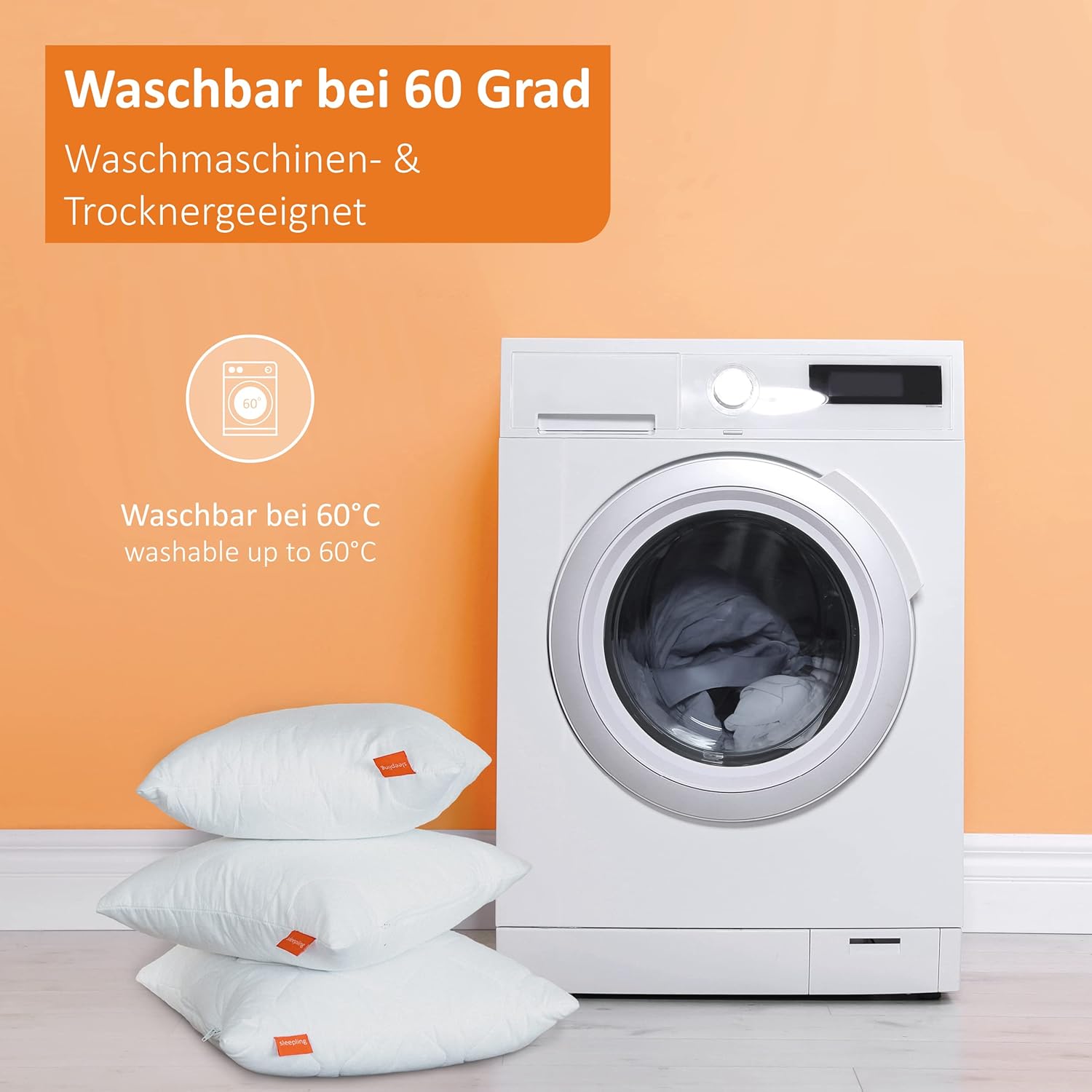 Thumbnail 4 de Oreiller sleepling Komfort 100 (Oeko-Tex), lavable à 60 °C, 60 x 60 cm