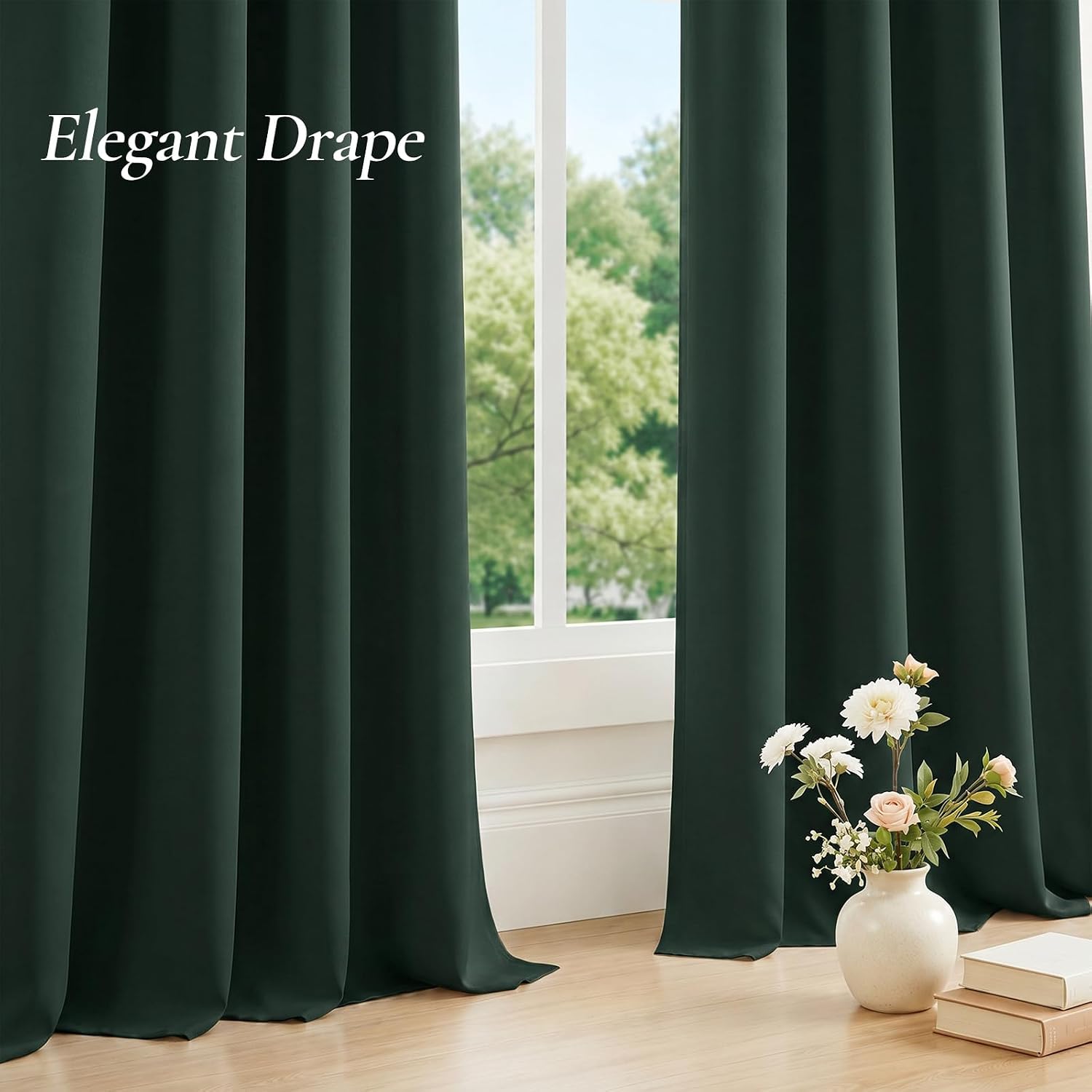Thumbnail 6 de Ystyle Rideau Occultant Lot de 2 – 140x240 cm, Imperméable Extérieur et Isolant Thermique, Anti Bruit, Vert
