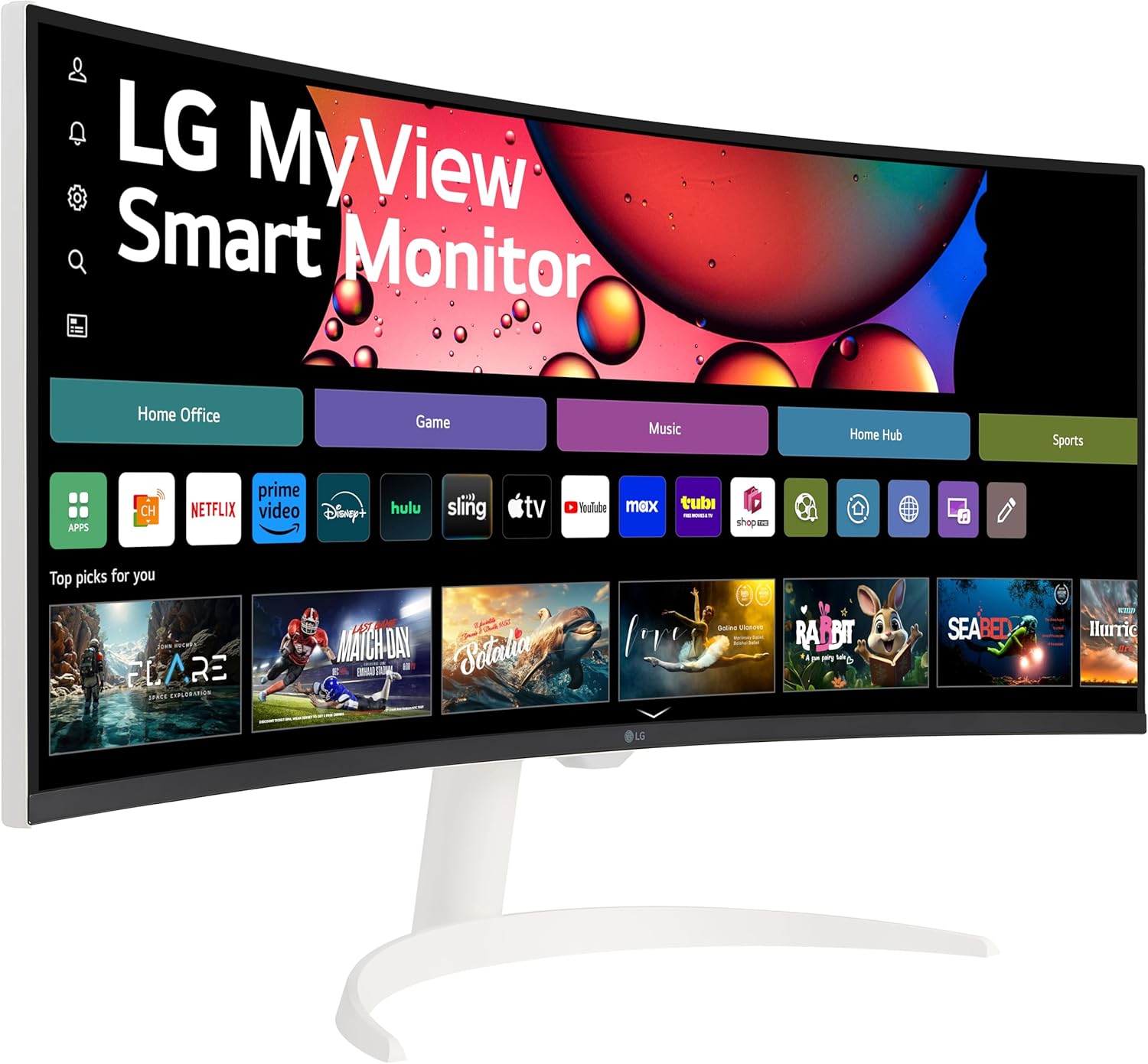 Thumbnail 1 de LG 34SR63QA-W 34" UltraWide Curved Monitor