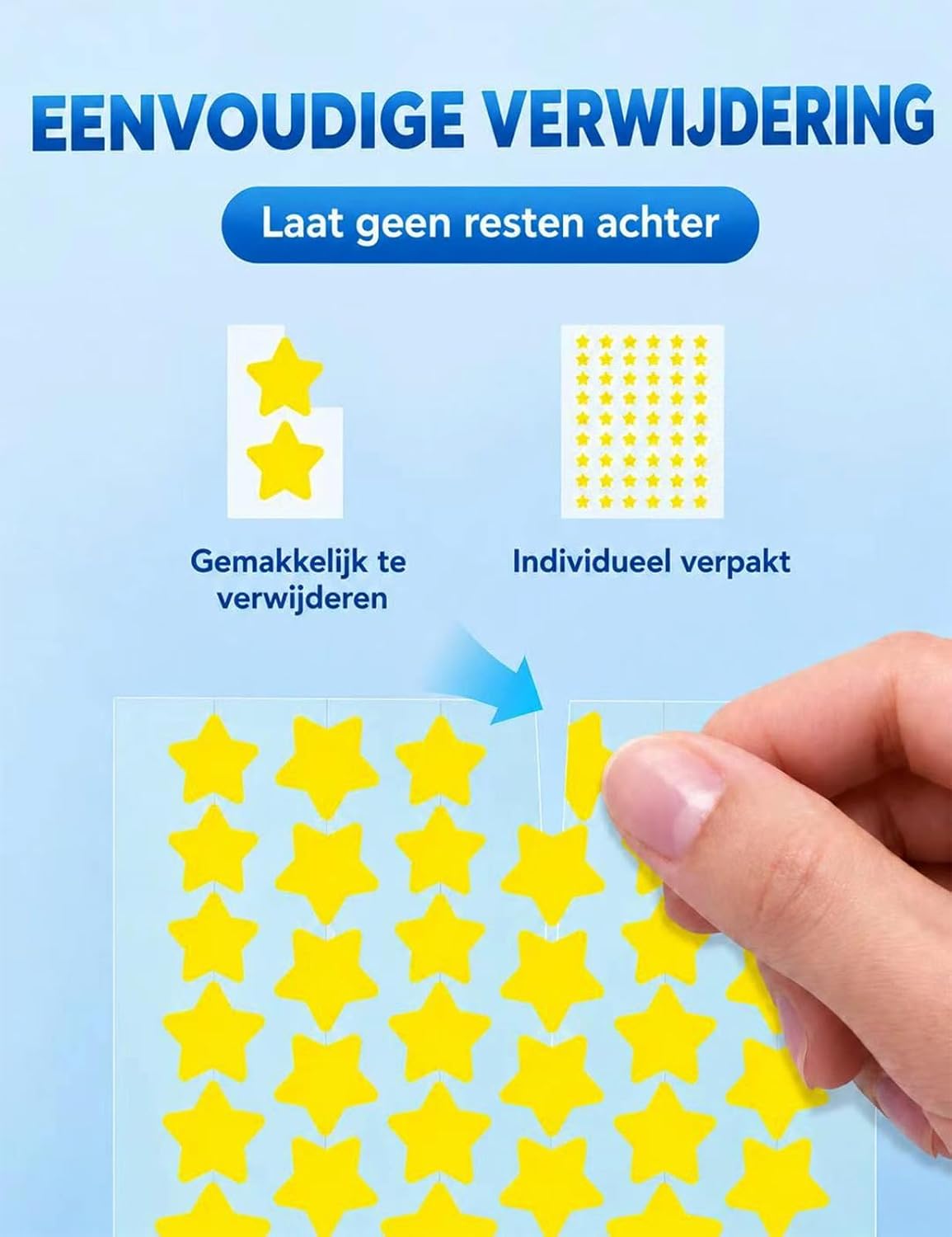 Detalle de Dr. Zitacne puistjespleisters 255 stuks, hydrocolloïde, 5 kleuren en 5 maten