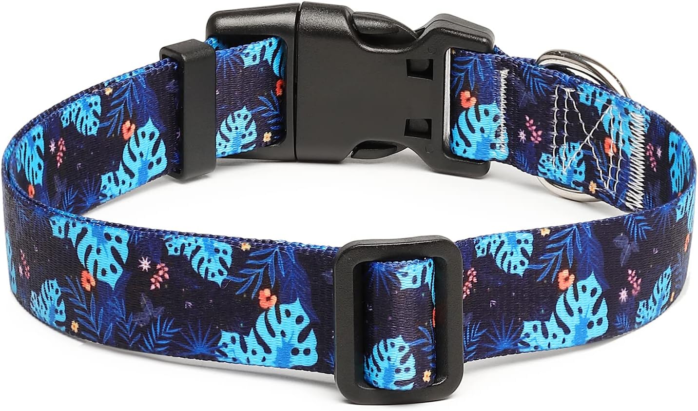 Detalle de Mercano verstellbares Hundehalsband aus Nylon – Musterdesigns, weich & robust für alle Hundegrößen
