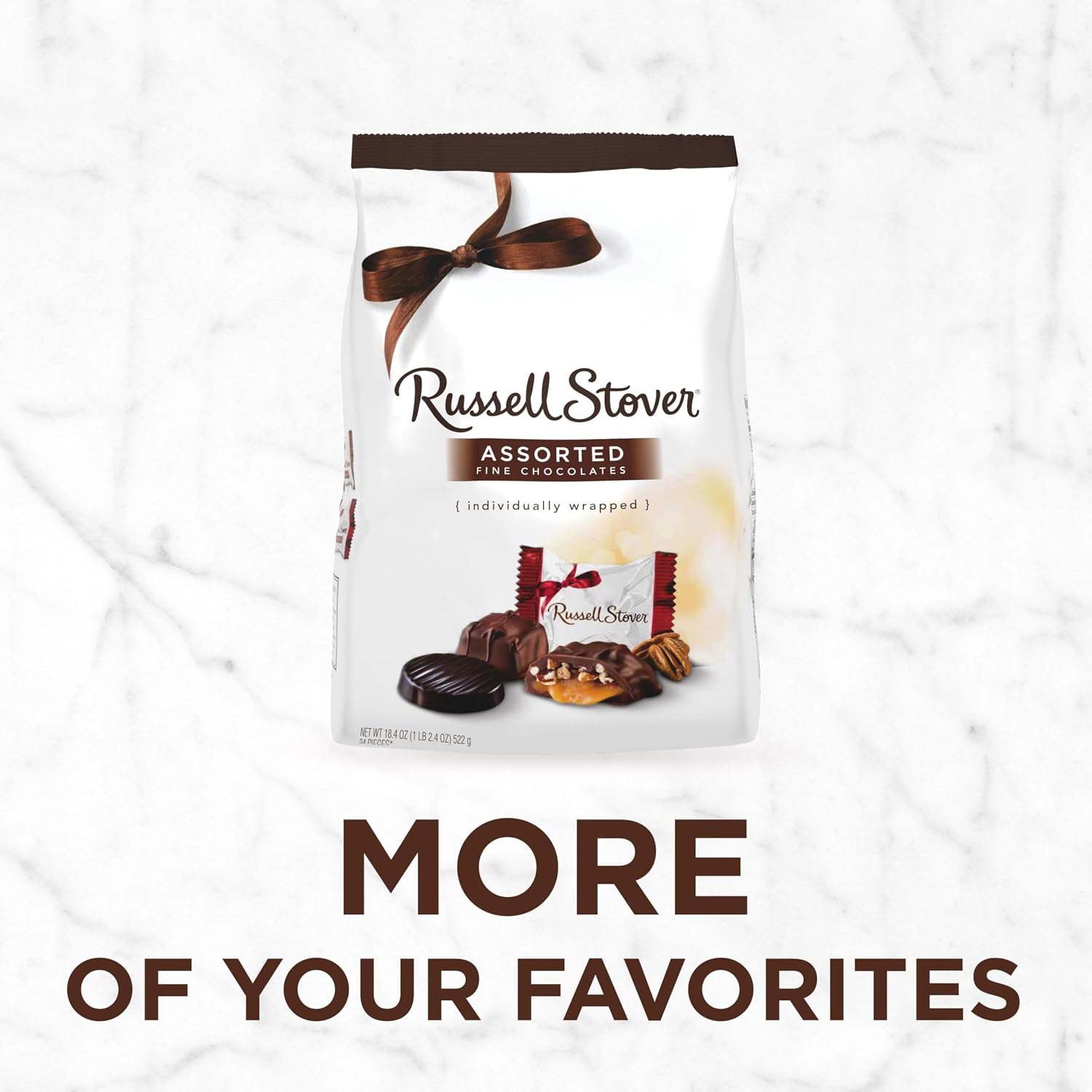 Detalle de Russell Stover 9795 Assorted Chocolates, 18.4 oz Bag, 4 Varieties