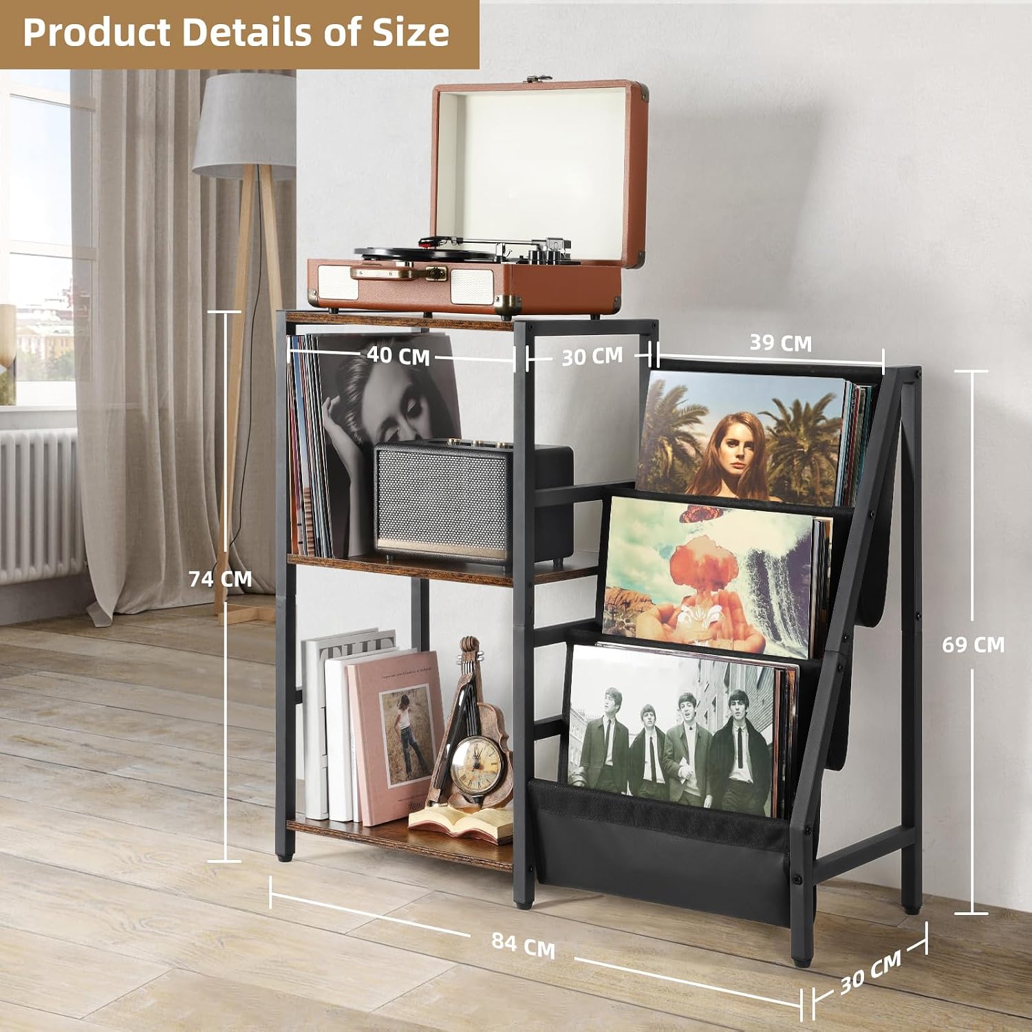 Thumbnail 2 de Bikoney giradischi con stand vinili 200 album