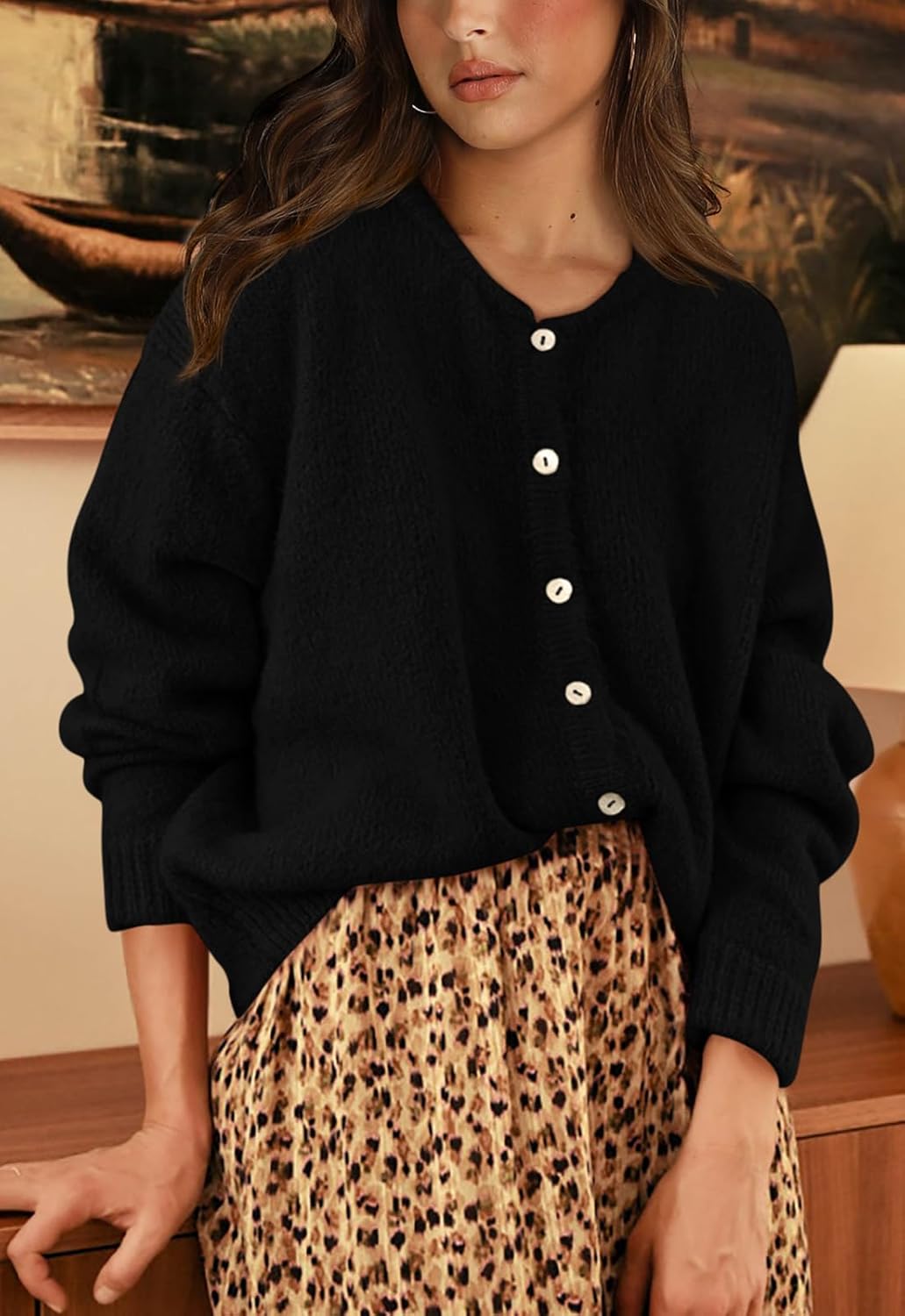 Thumbnail 5 de PRETTYGARDEN Long Sleeve Chunky Cardigan 2026