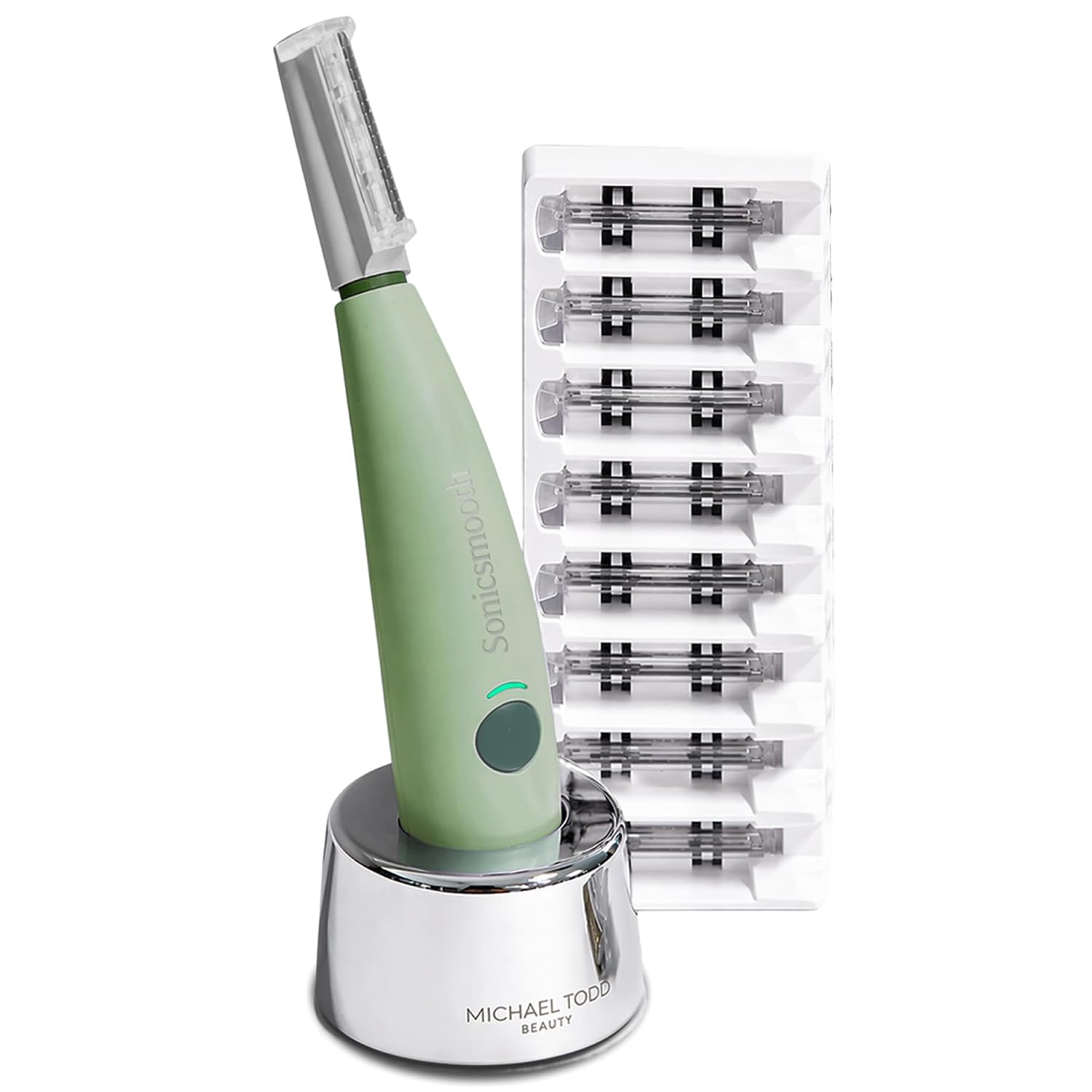 Detalle de Michael Todd Beauty Sonicsmooth Dermaplane Razor — 8 Weeks 🪒
