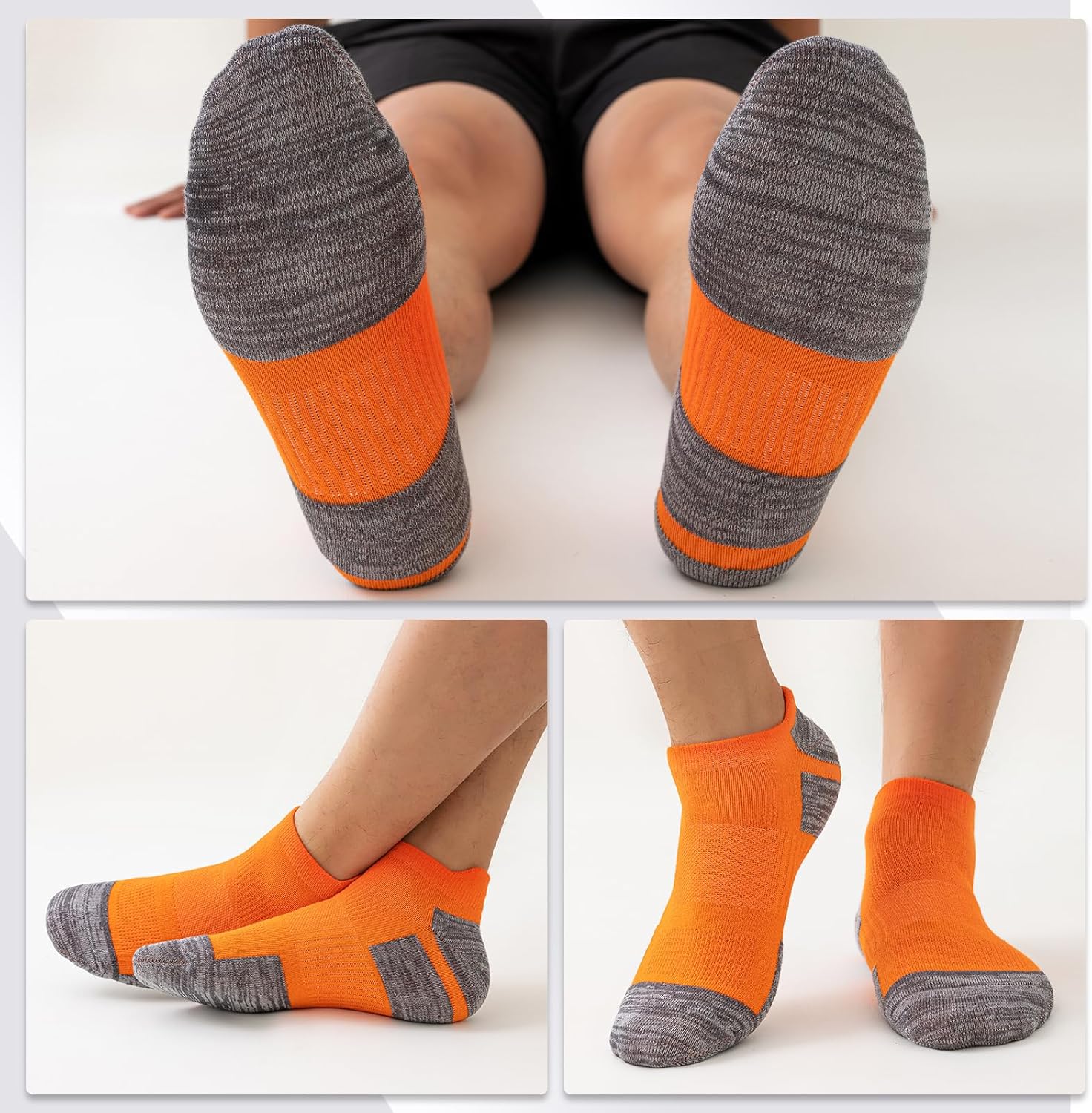Thumbnail 1 de SockWaddles Trainer Socks for Men: 6 Pairs Cushioned Ankle Socks with Arch Support for Running, Walking, Hiking and Cycling