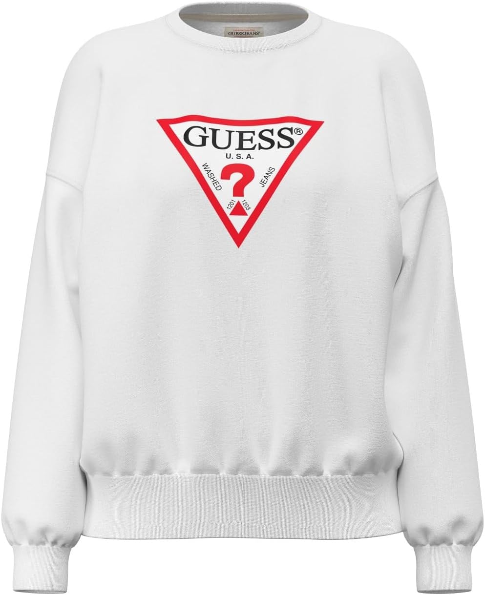 Detalle 2 de Guess Gj CN OS Iconic Triangle Sweatshirt Donna – Comfort e stile casual