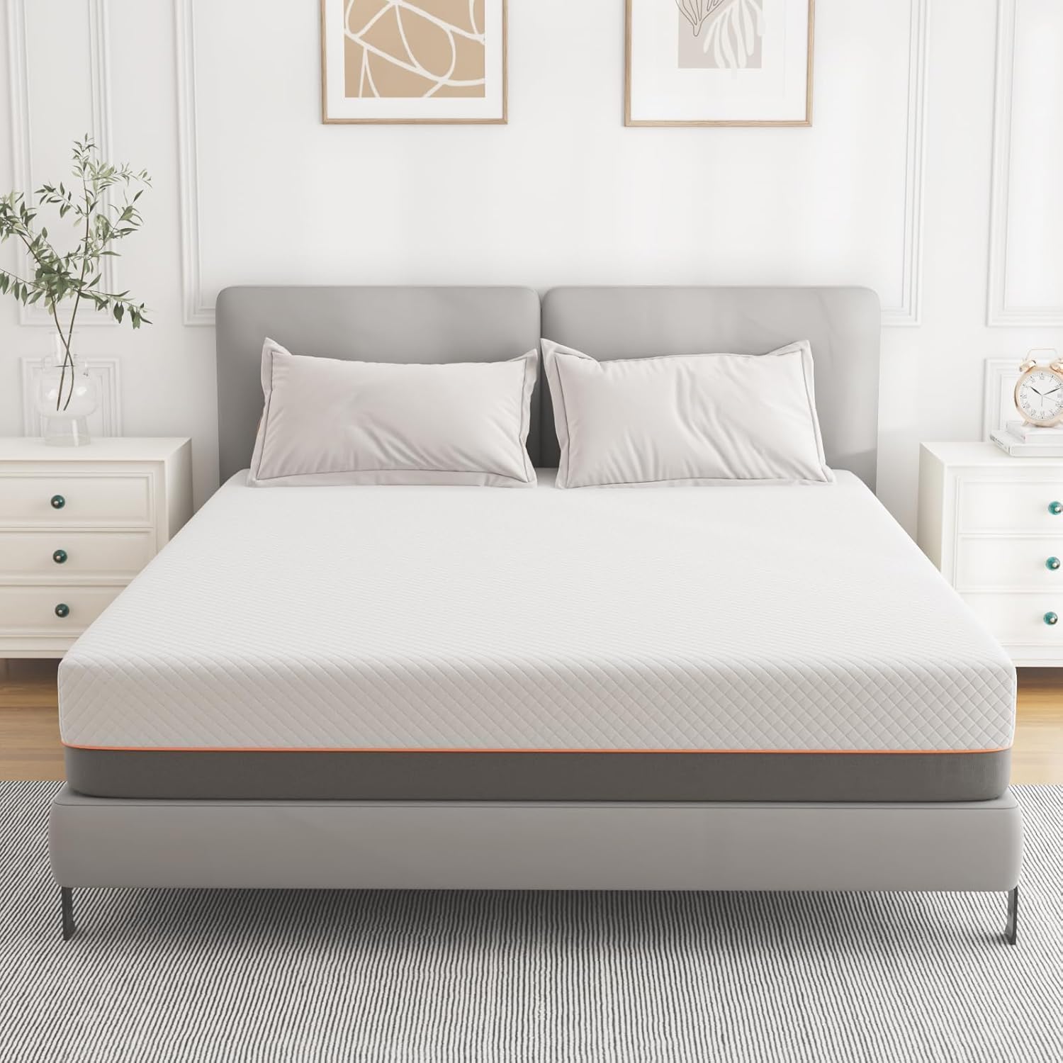 Thumbnail 1 de wowttrelax Memory Foam Mattress, 4FT6 Double (135x190x20cm), Medium Firm Gel Foam for Back Pain Support