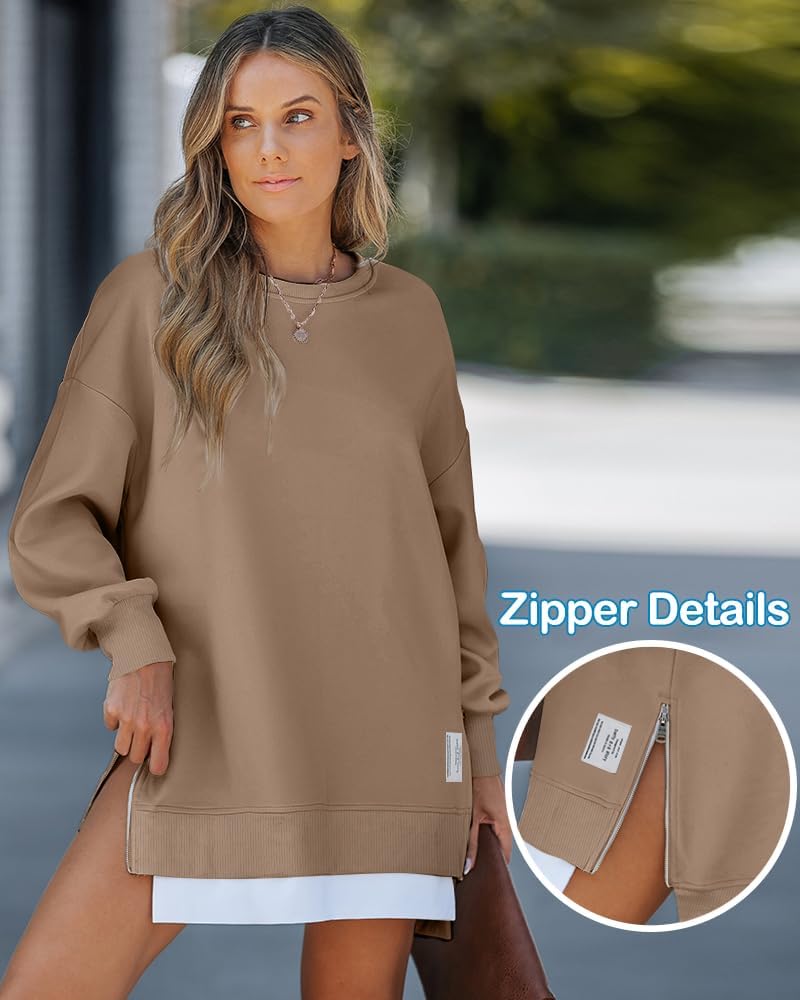 Thumbnail 1 de CHICME Oversized Zip Hem Sweatshirt 97% Polyester