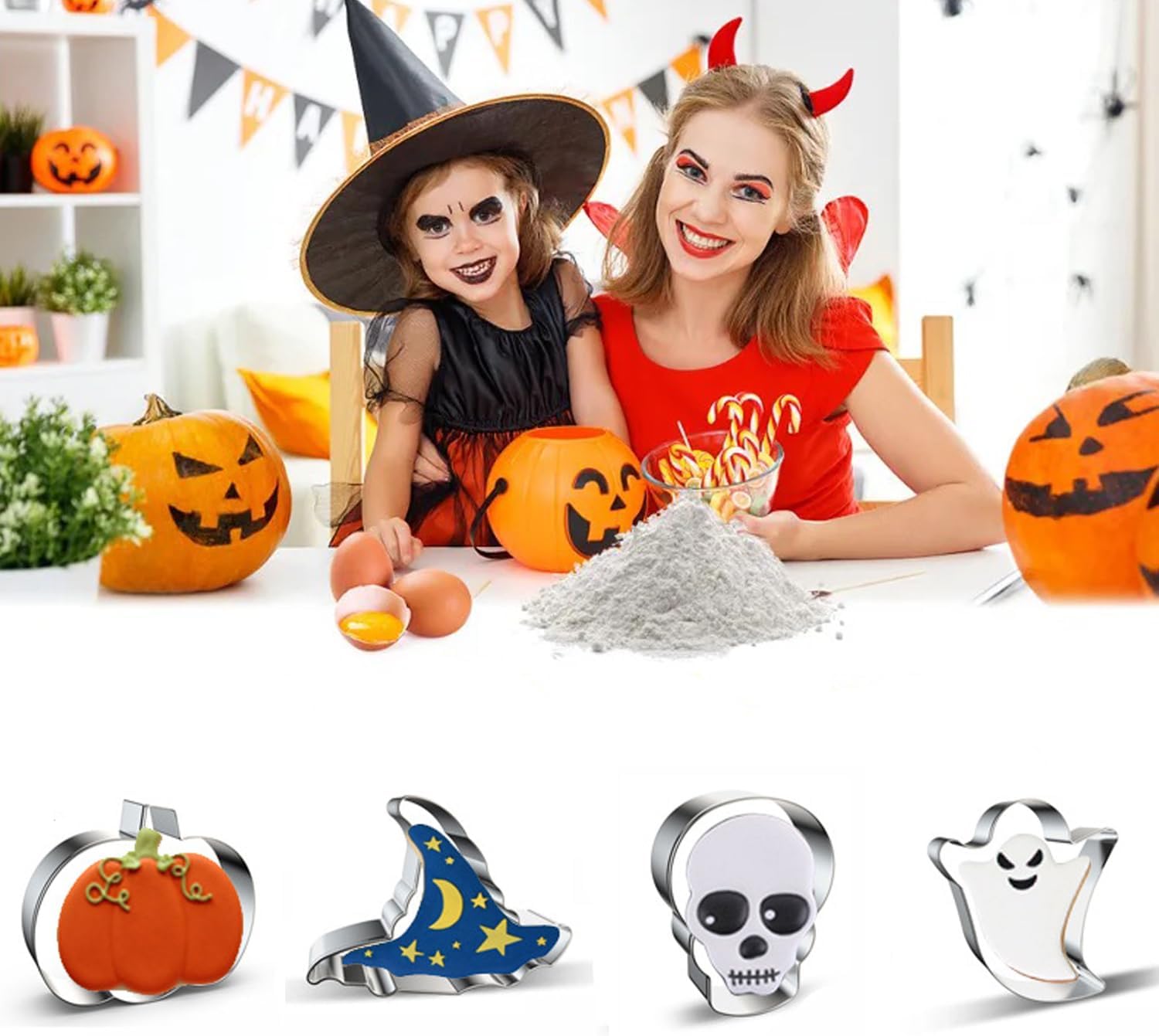 Detalle 1 de GUO-YING GY-WM – foremki do ciastek, 10 wzorów Halloween ze stali nierdzewnej