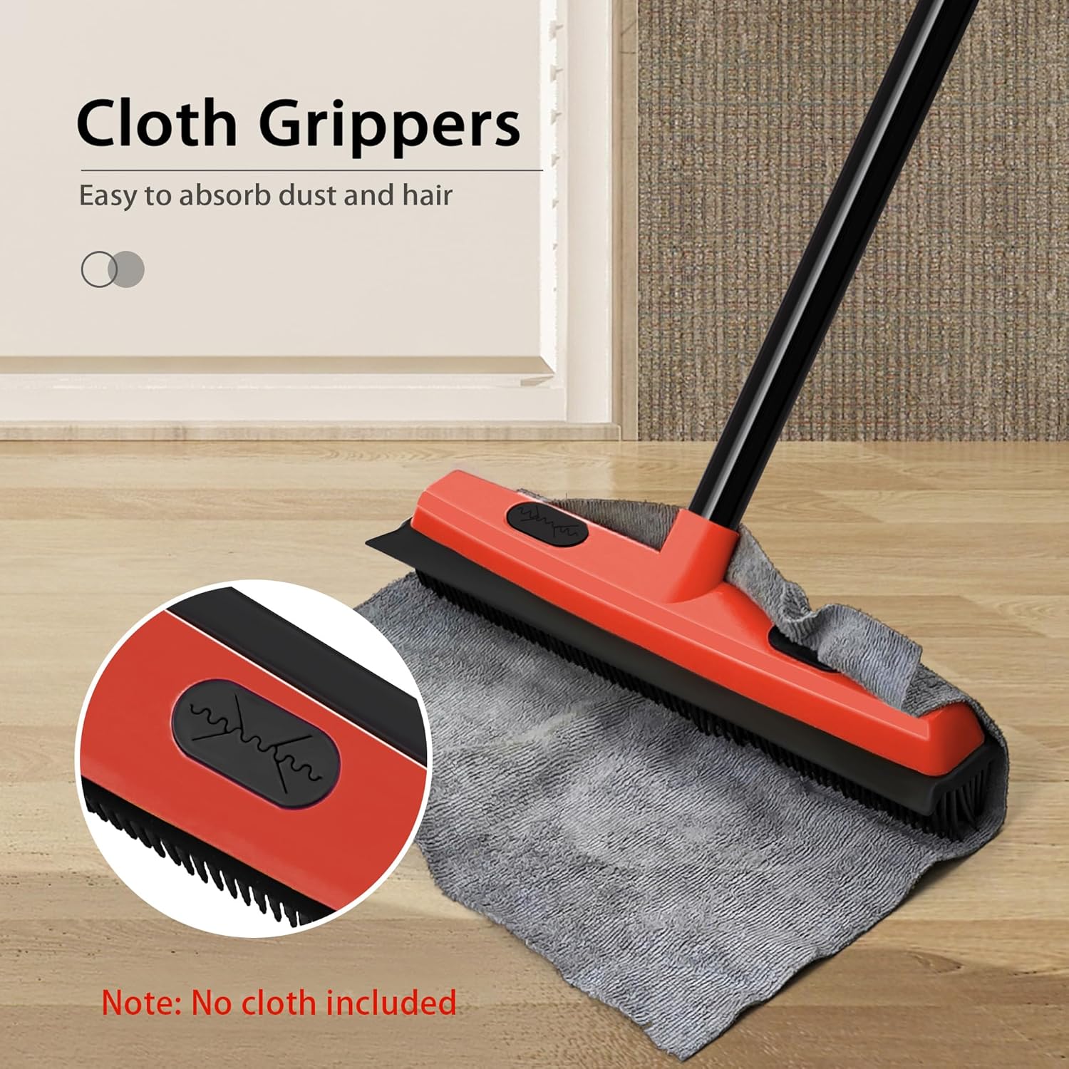 Thumbnail 3 de JEHONN Rubber Broom with Squeegee 134 cm