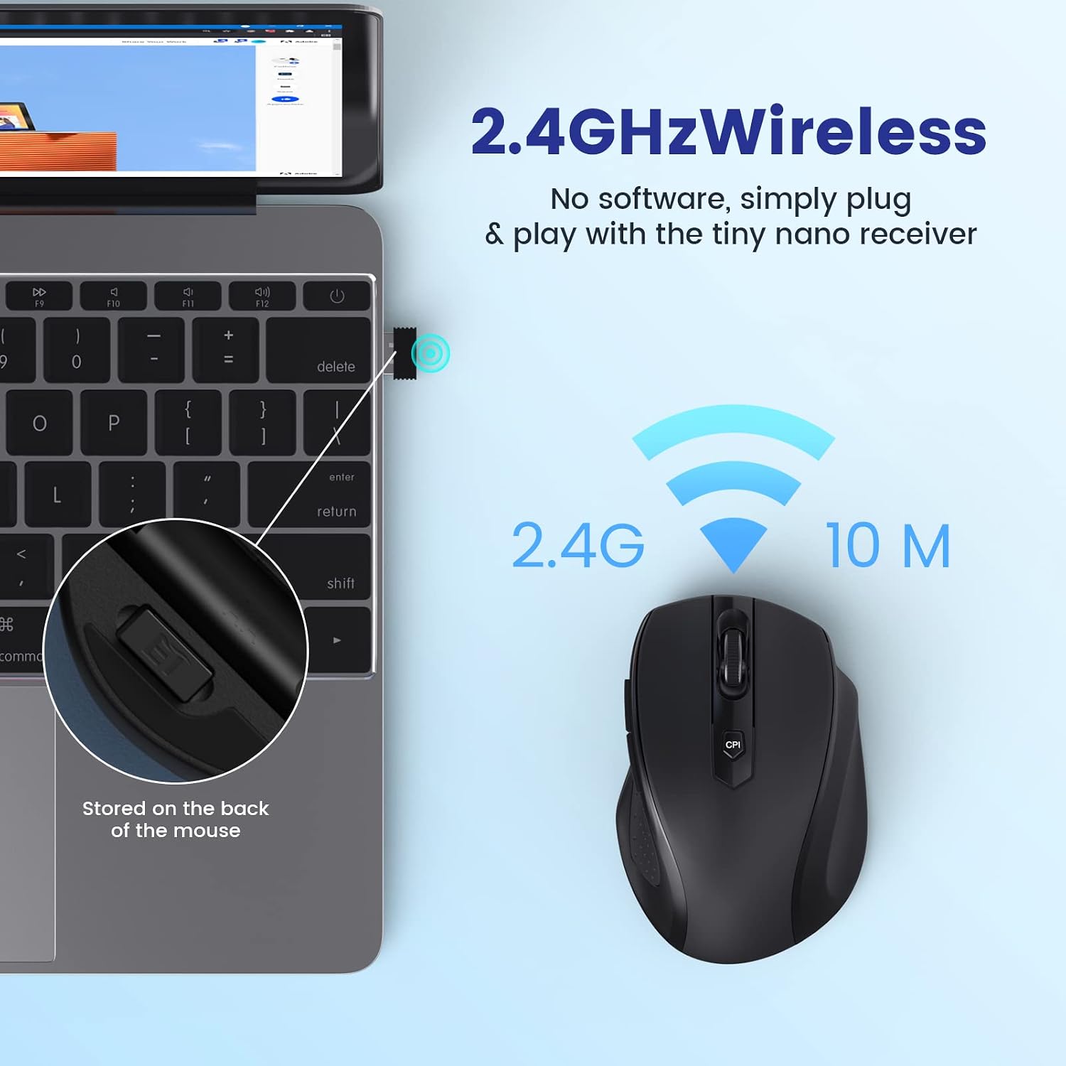 Thumbnail 2 de Wireless Mouse 2400 DPI