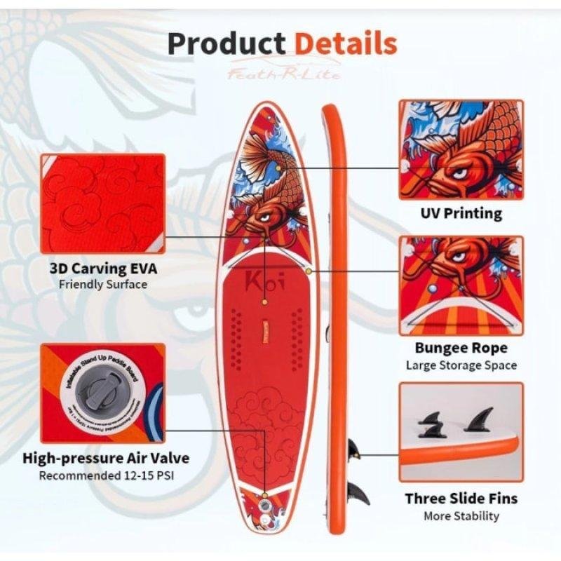 Detalle 2 de Tabla Paddle Surf Hinchable Funwater 335x83x15 cm con Remo y Accesorios
