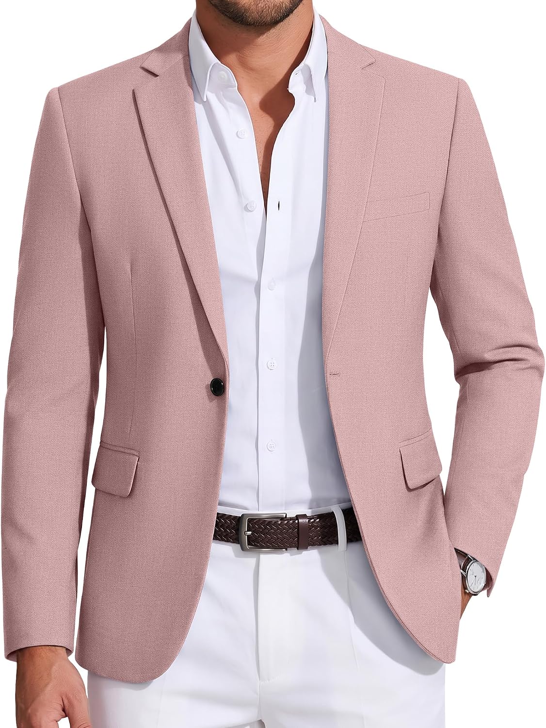 Thumbnail 6 de COOFANDY Mens Sport Coat Casual Blazer One-Button Business Suit Jacket