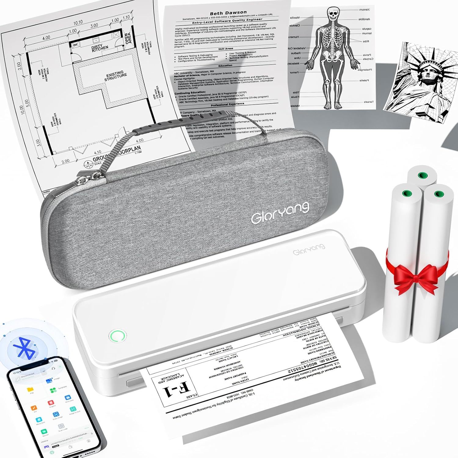 Gloryang Inkless Portable Printer for Travel 📷