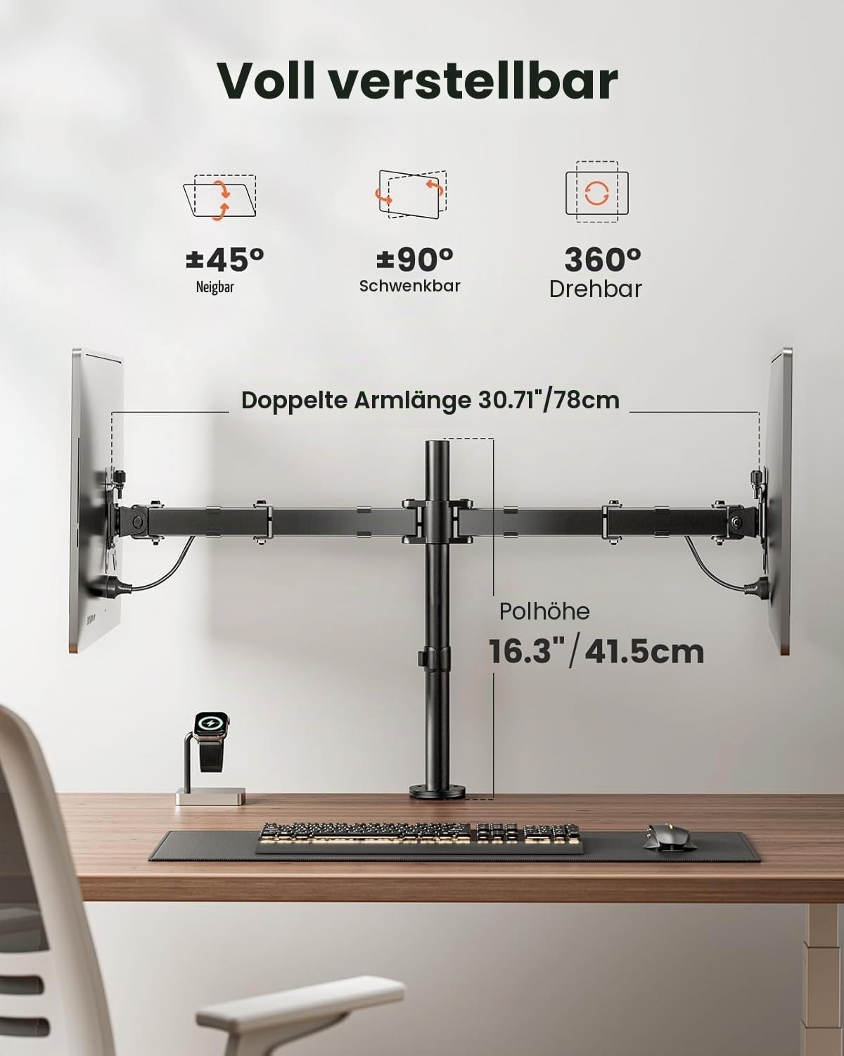 Thumbnail 4 de ErGear Monitor Halterung 13–32 Zoll