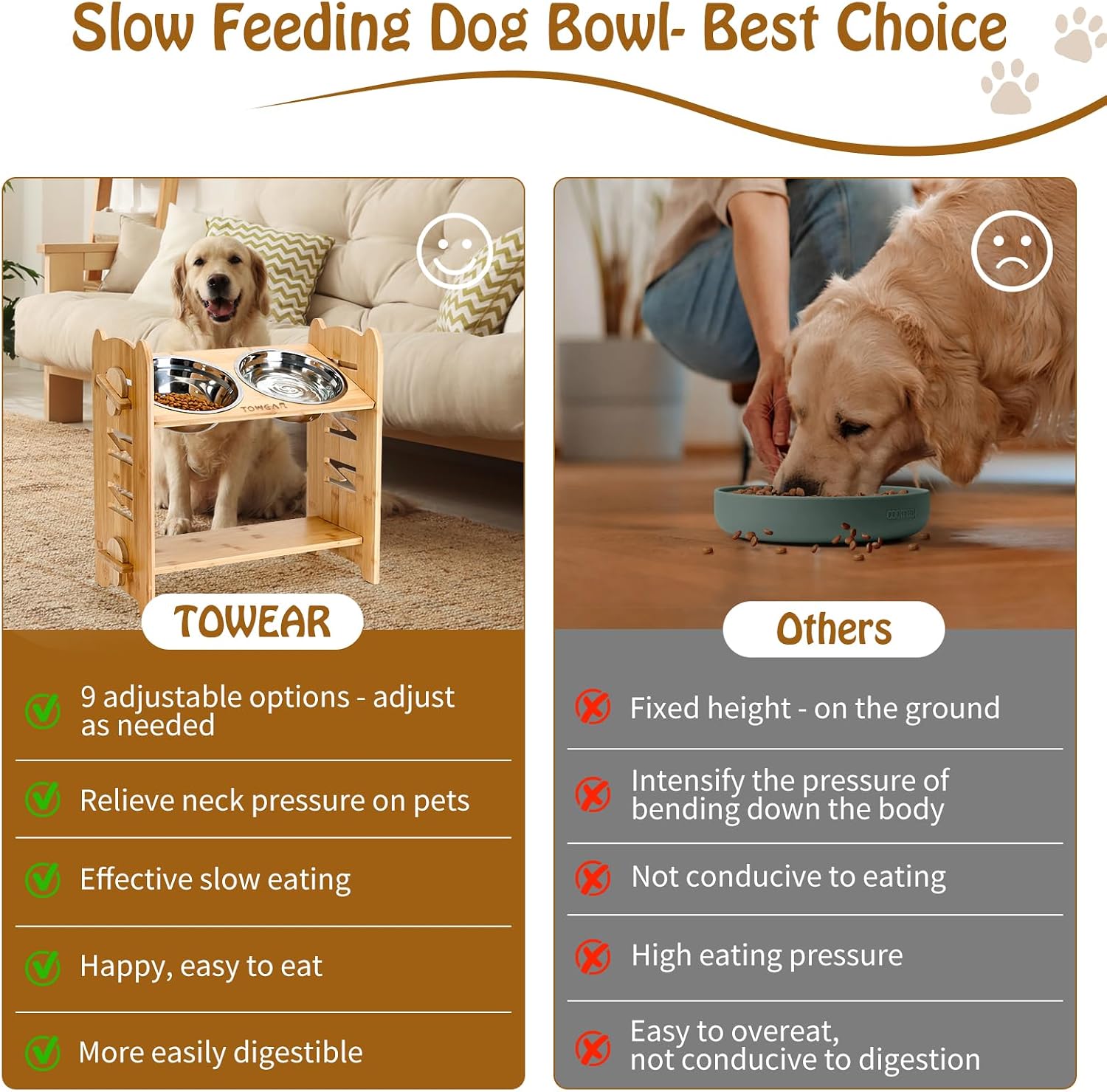 Thumbnail 6 de Raised dog bowls, 9 level adjustable