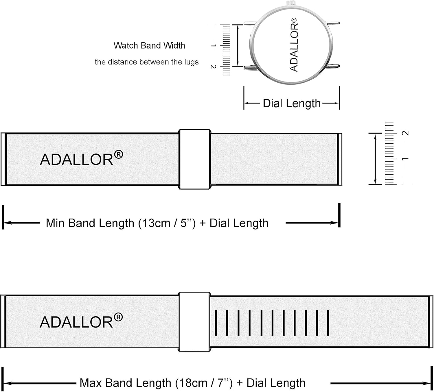Detalle 2 de ADALLOR Uhrenarmband Metall Mesh 20 mm