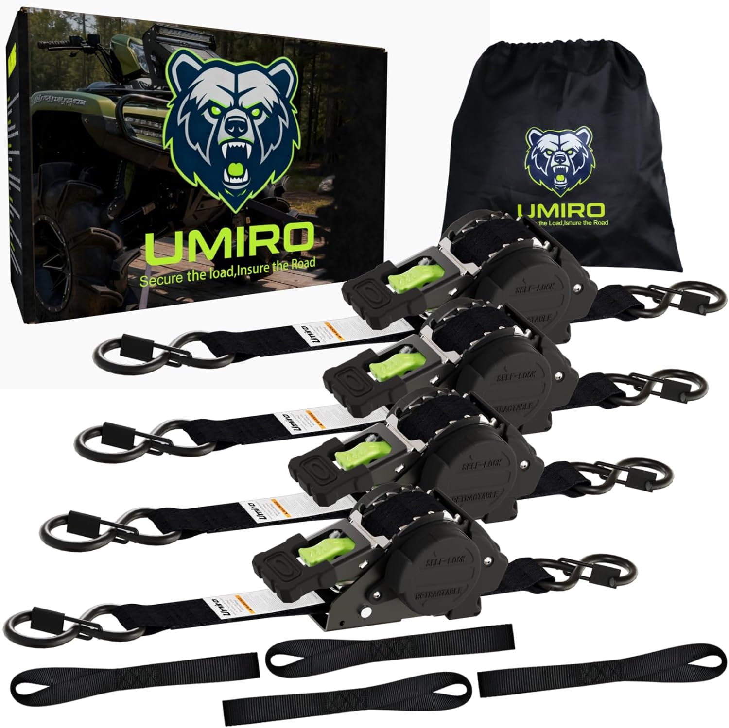 Detalle de Retractable Ratchet Straps 4-Pack