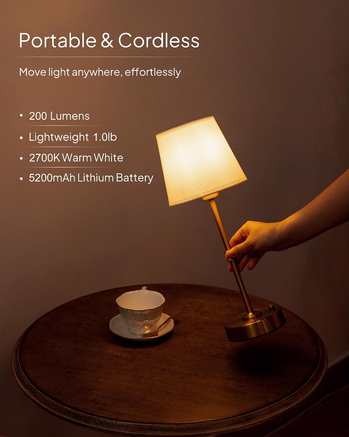 Detalle 2 de EppieBasic Rechargeable Table Lamp 5200mAh