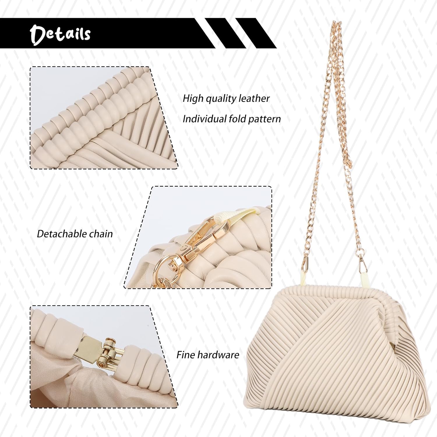 Thumbnail 3 de Fecialy Ruched Clutch Purse for Women