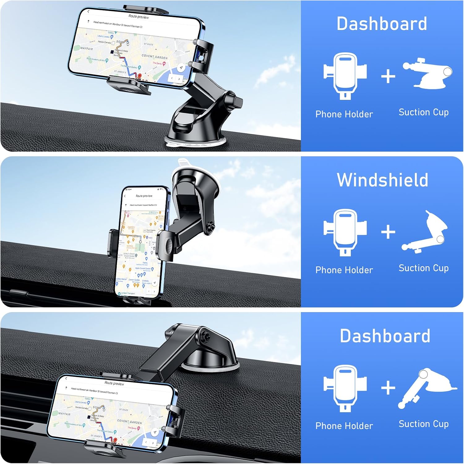 Detalle 2 de Blukar Car Phone Holder 360° rotation