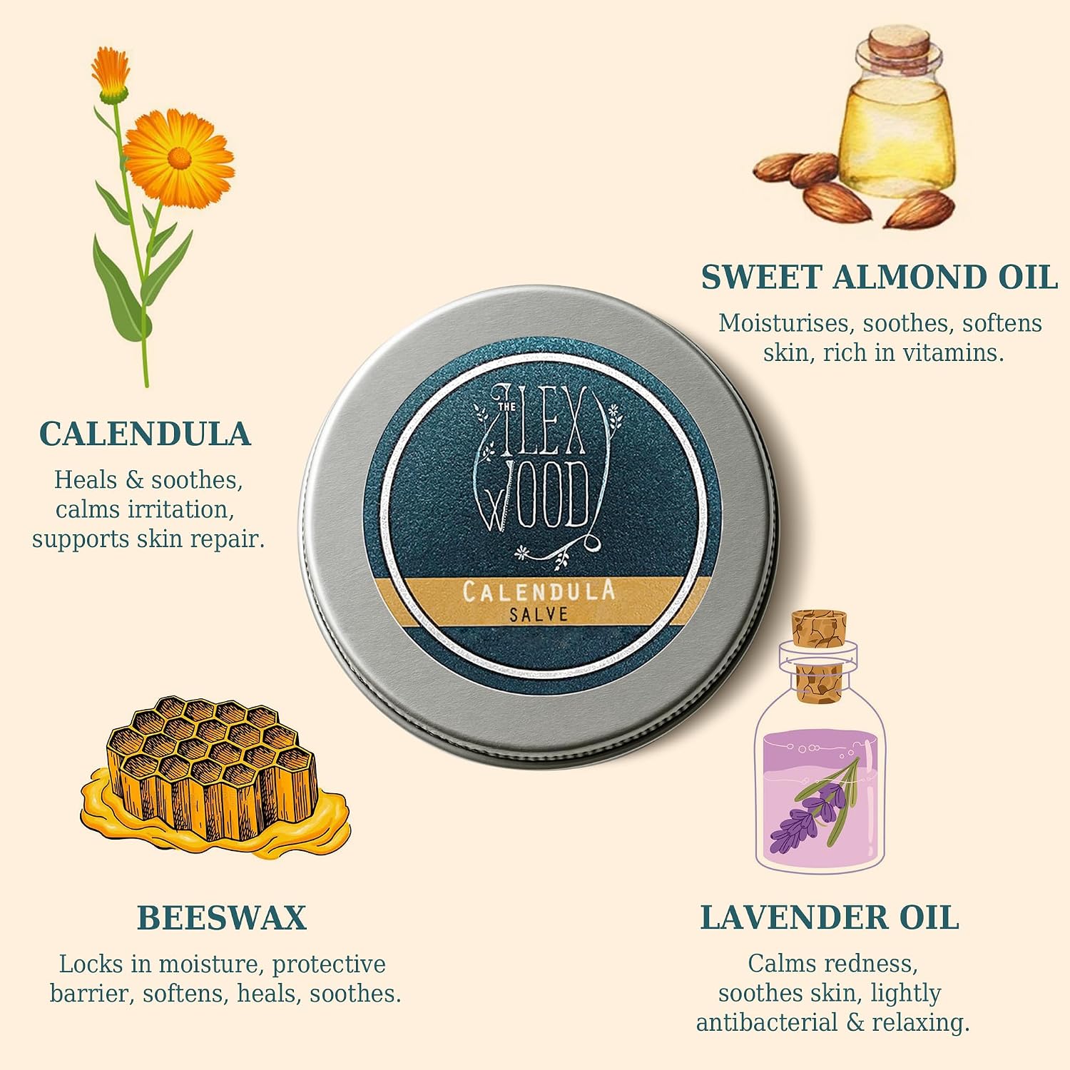 Thumbnail 3 de The Ilex Wood vegane Kräutersalbe Geschenkset 3 x 100 ml