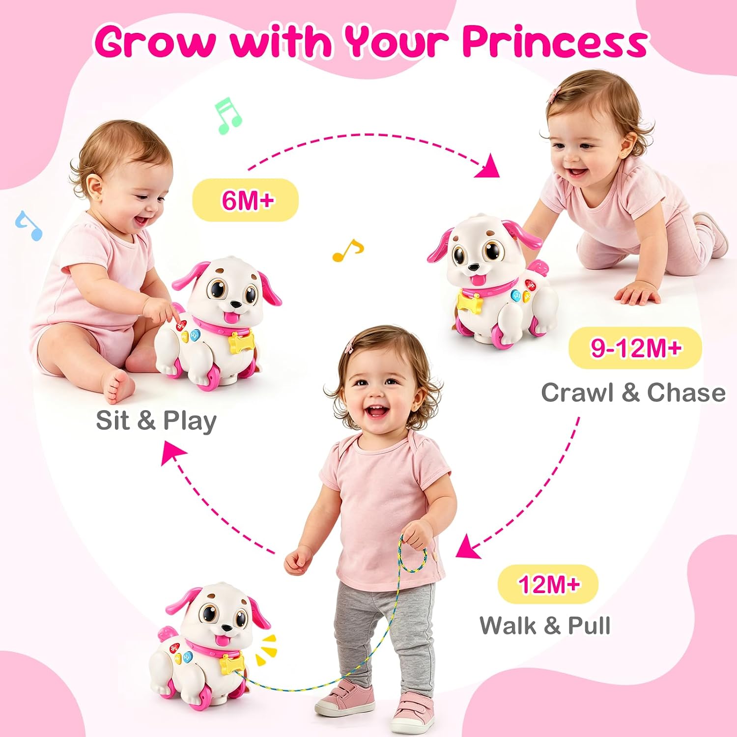Detalle de Yunaking Musical Puppy Toy in ABS