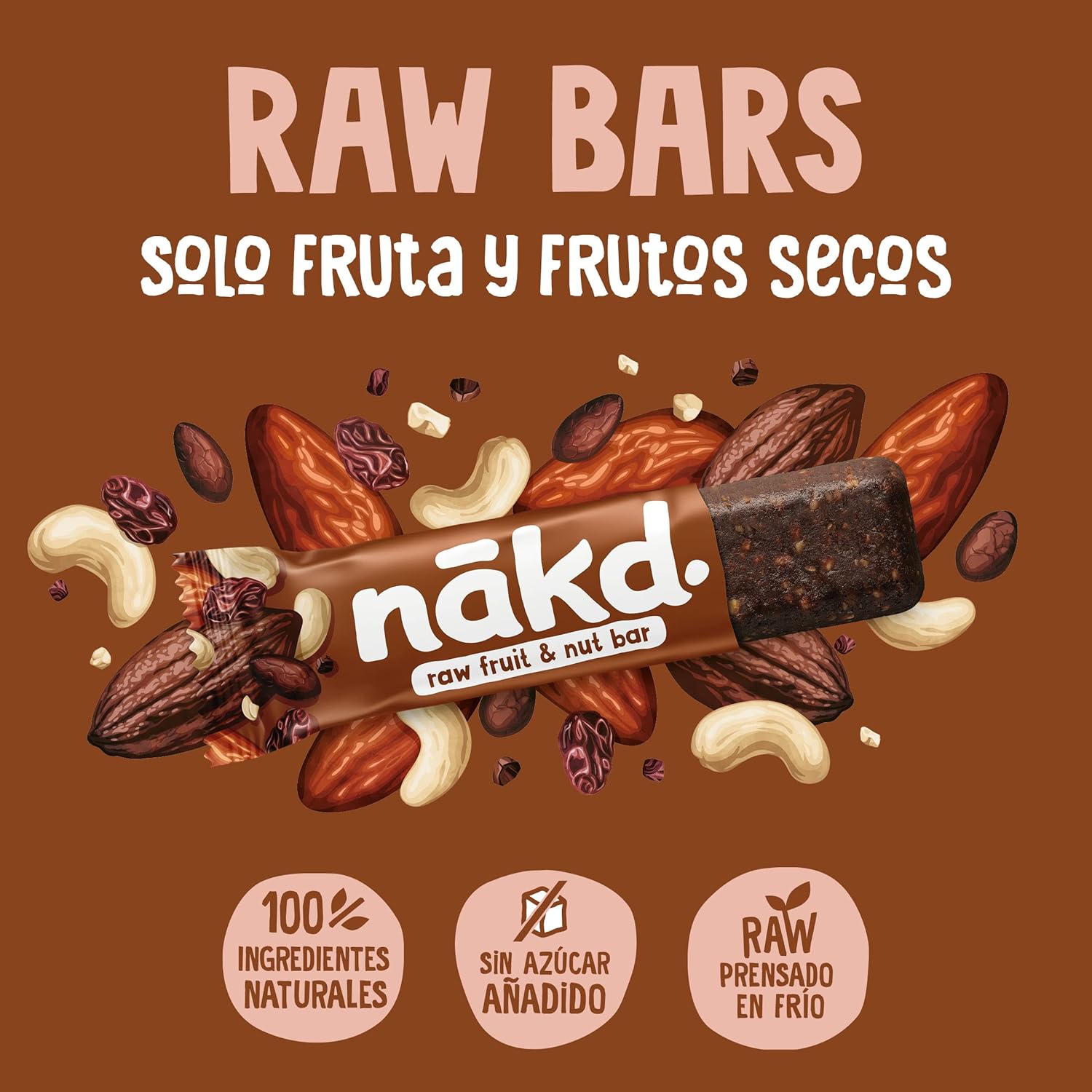 Detalle 1 de Nākd. Cocoa Delight - Deliciosas Barritas Naturales 🍫