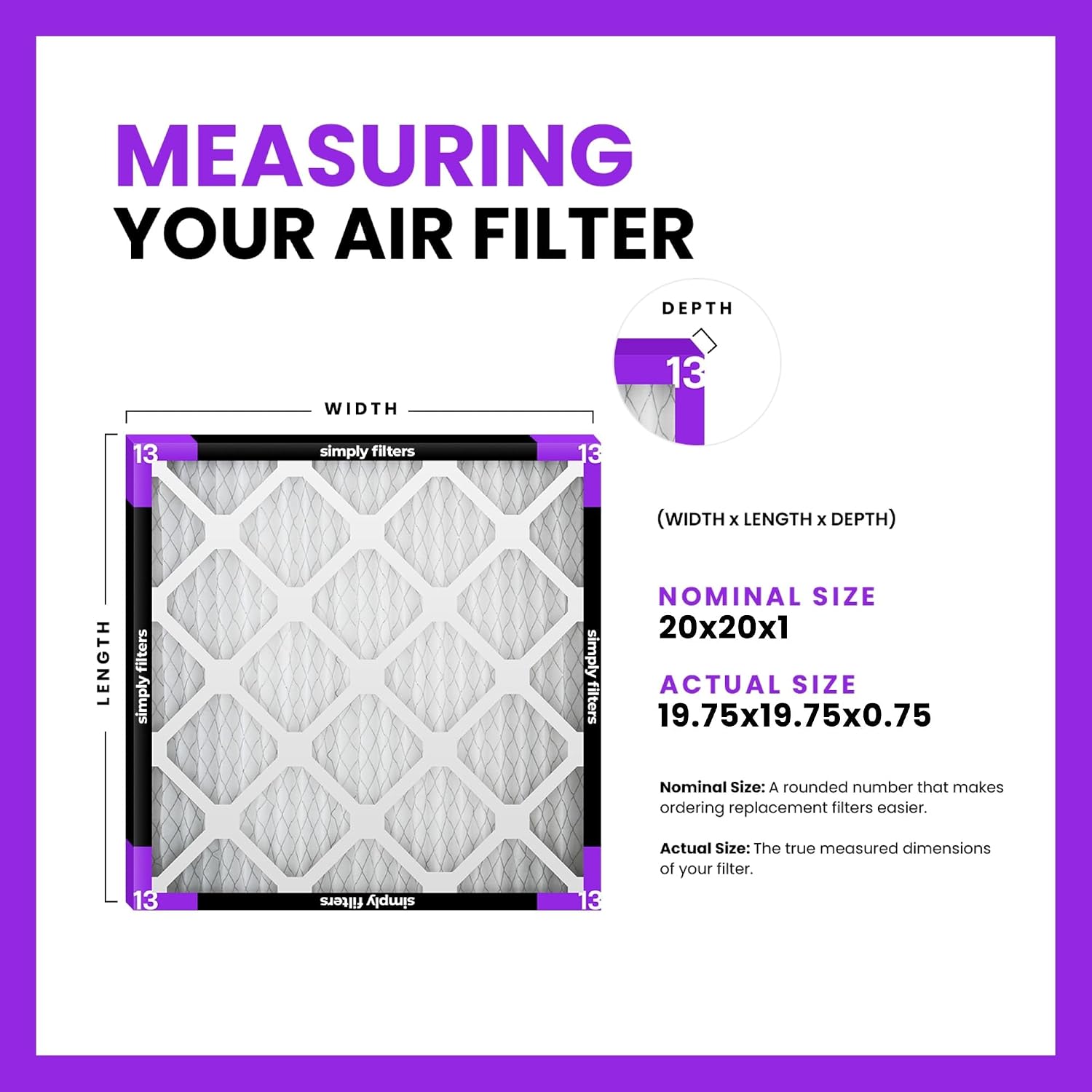 Detalle 2 de Simply HVAC Air Filter 20x20x1