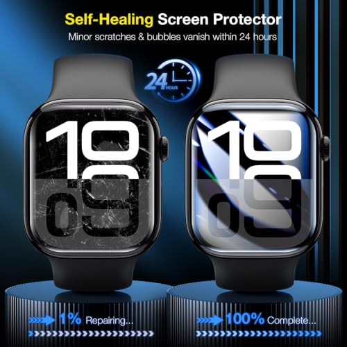Detalle 2 de LK 6 Stück Schutzfolie für Apple Watch Series 11/10 46mm – TPU-Schutzfolie mit selbstheilender Oberfläche
