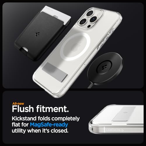 Detalle 2 de Spigen coque magnétique iPhone 15 Pro Max, béquille kickstand, TPU – transparent ⚡