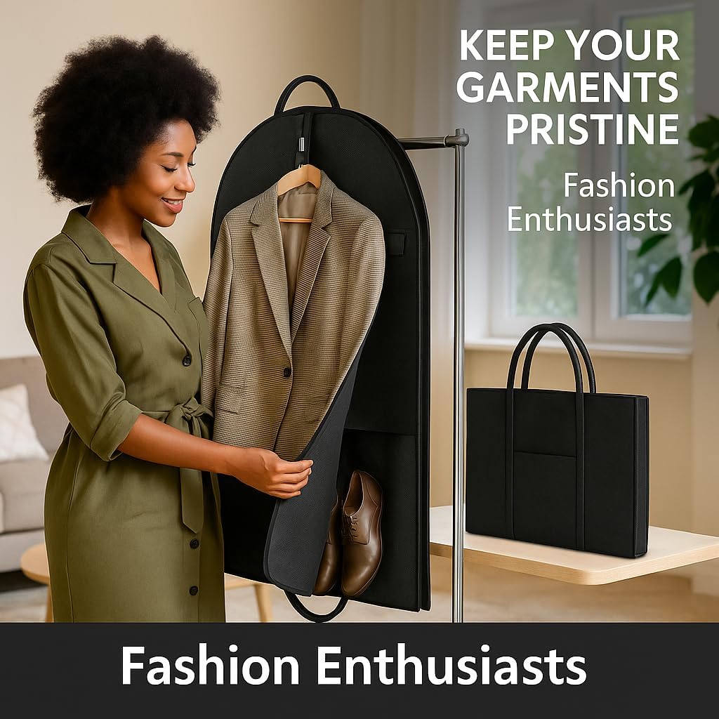 Thumbnail 5 de Large Heavy Duty Garment Bags (54 inch) – Hanging, Zippered & Breathable Storage for Long Clothes