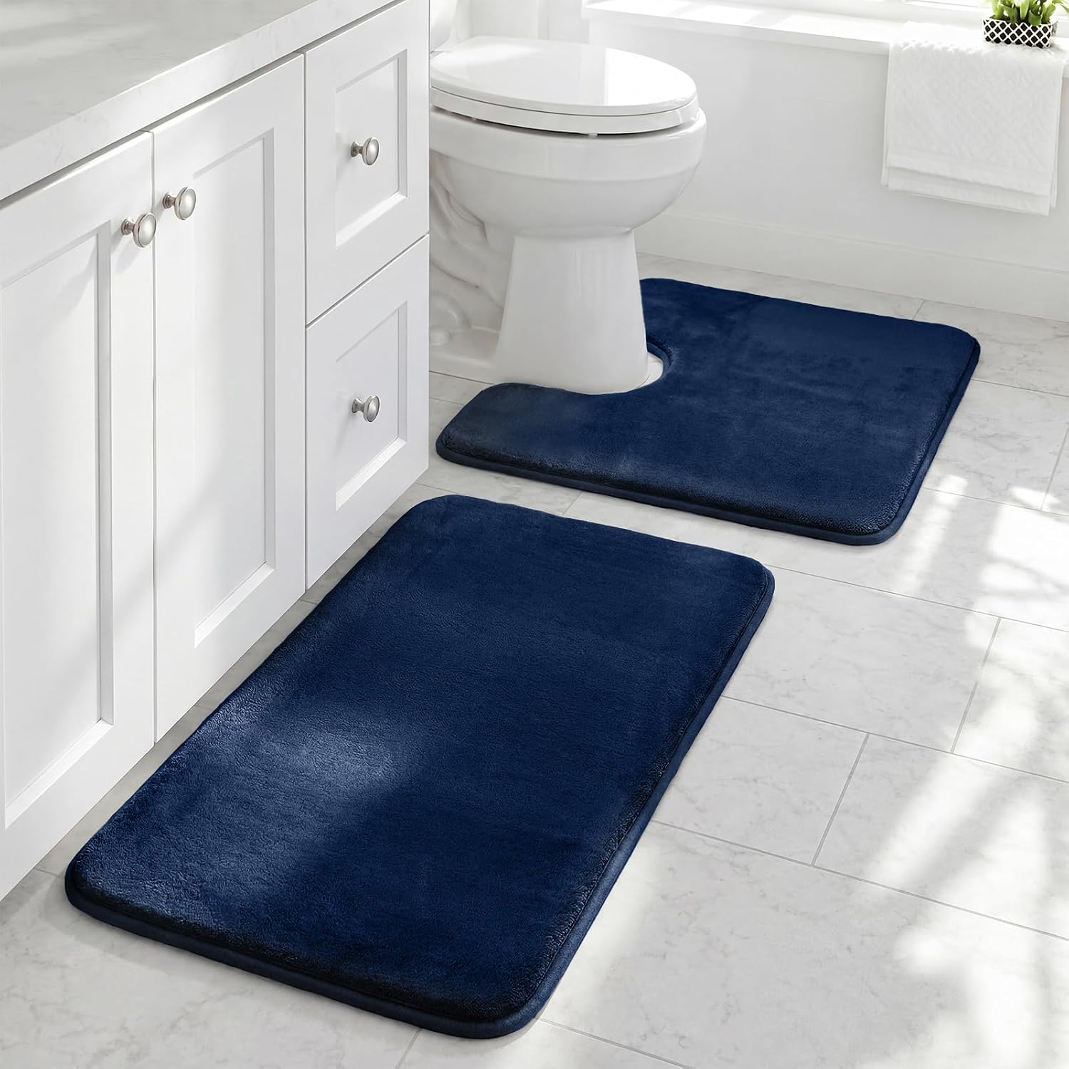 Detalle de HUXMEYSON Bathroom Rug Set, 17 x 24 in.