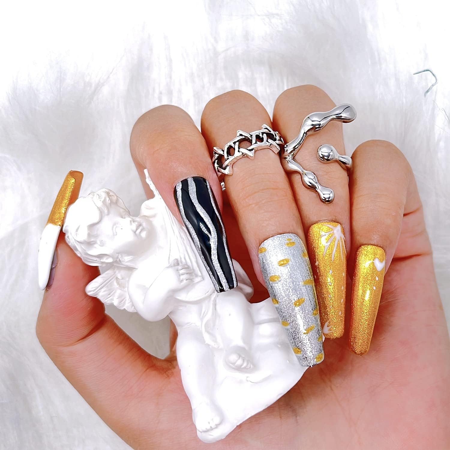 Thumbnail 1 de Senvenski smalto semipermanente per unghie in kit (oro/argento) con gel UV/LED