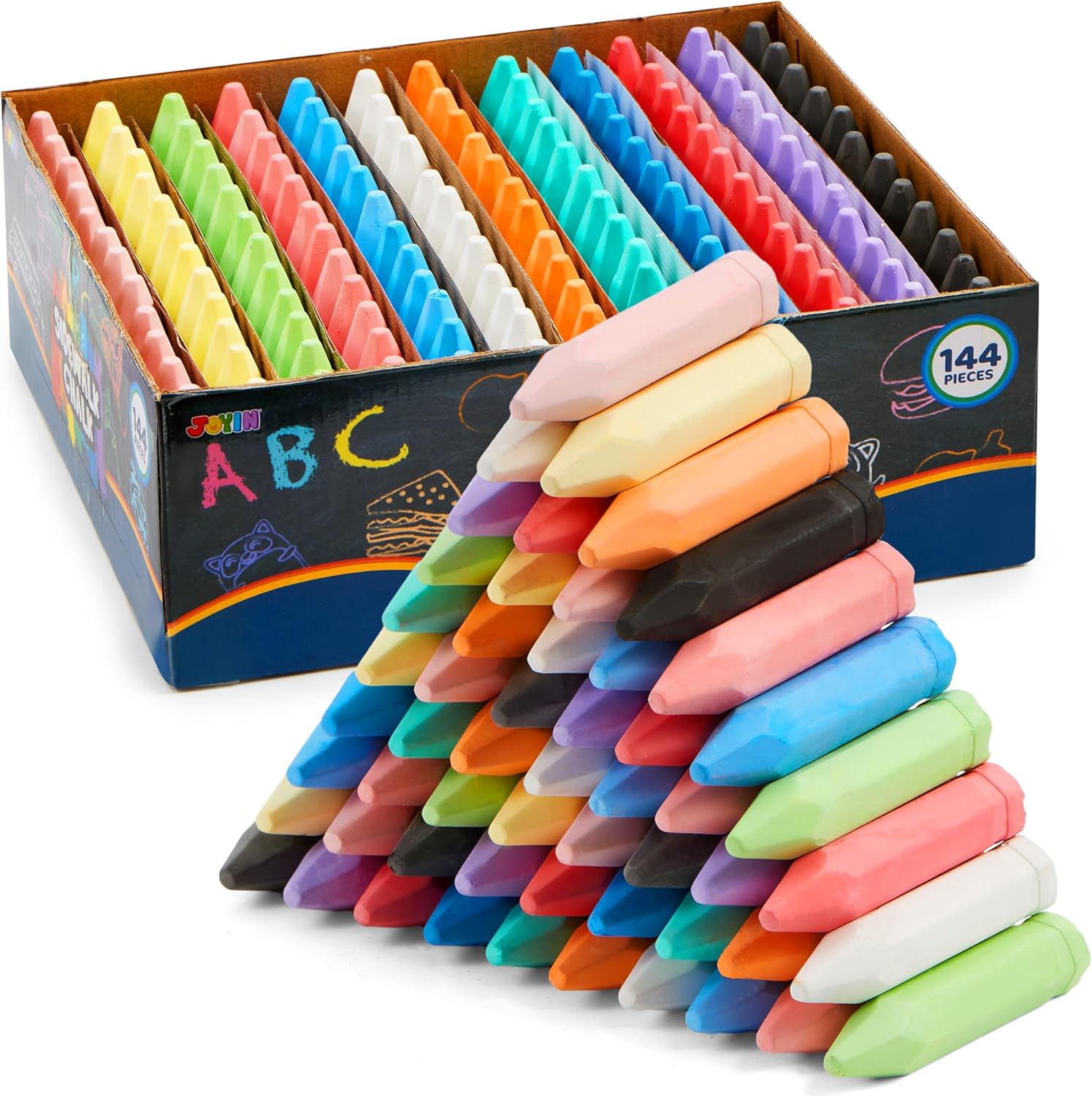 Thumbnail 6 de JOYIN 48-Piece Cone Shaped Washable Sidewalk Chalk Set (12 Colors)