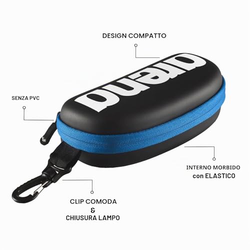 Detalle de Astuccio rigido ARENA per occhialini da nuoto – Nero